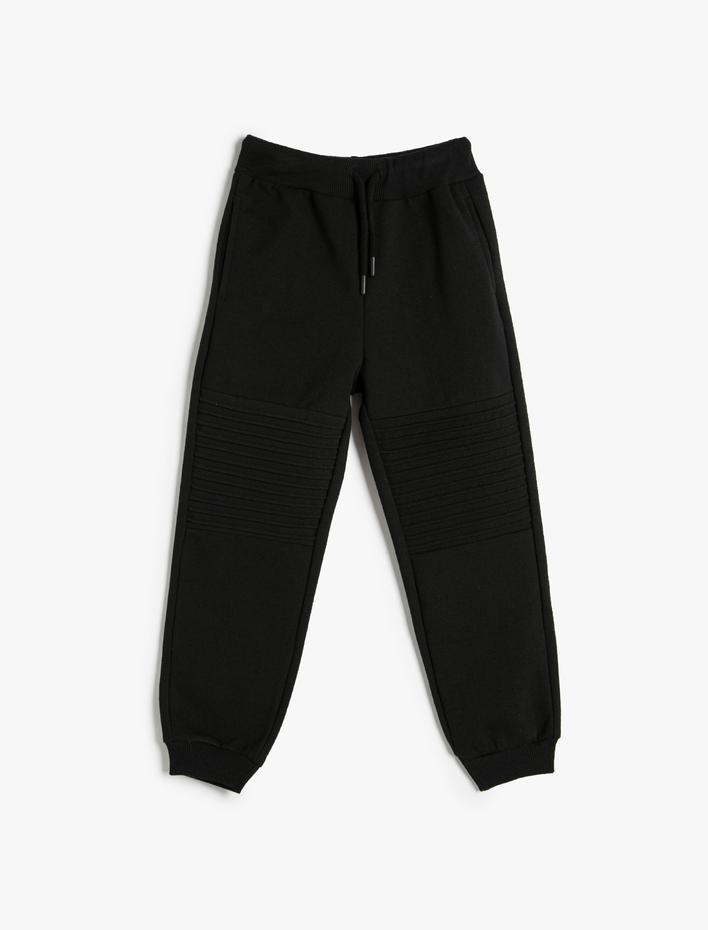 Erkek Çocuk Basic Jogger Eşofman Altı Beli Bağlamalı Cepli Şardonlu