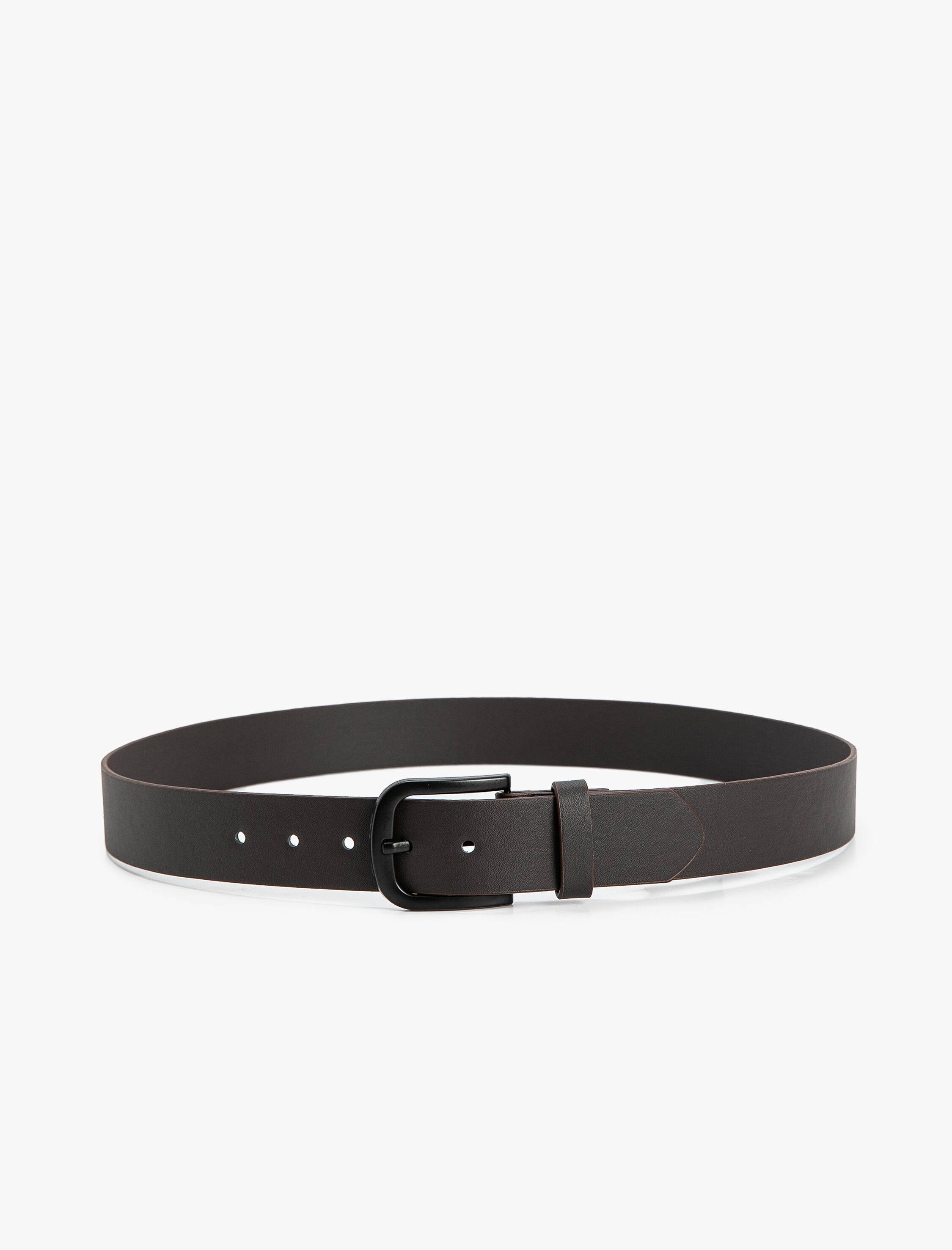  Erkek Deri Görünümlü Kemer Toka Detaylı