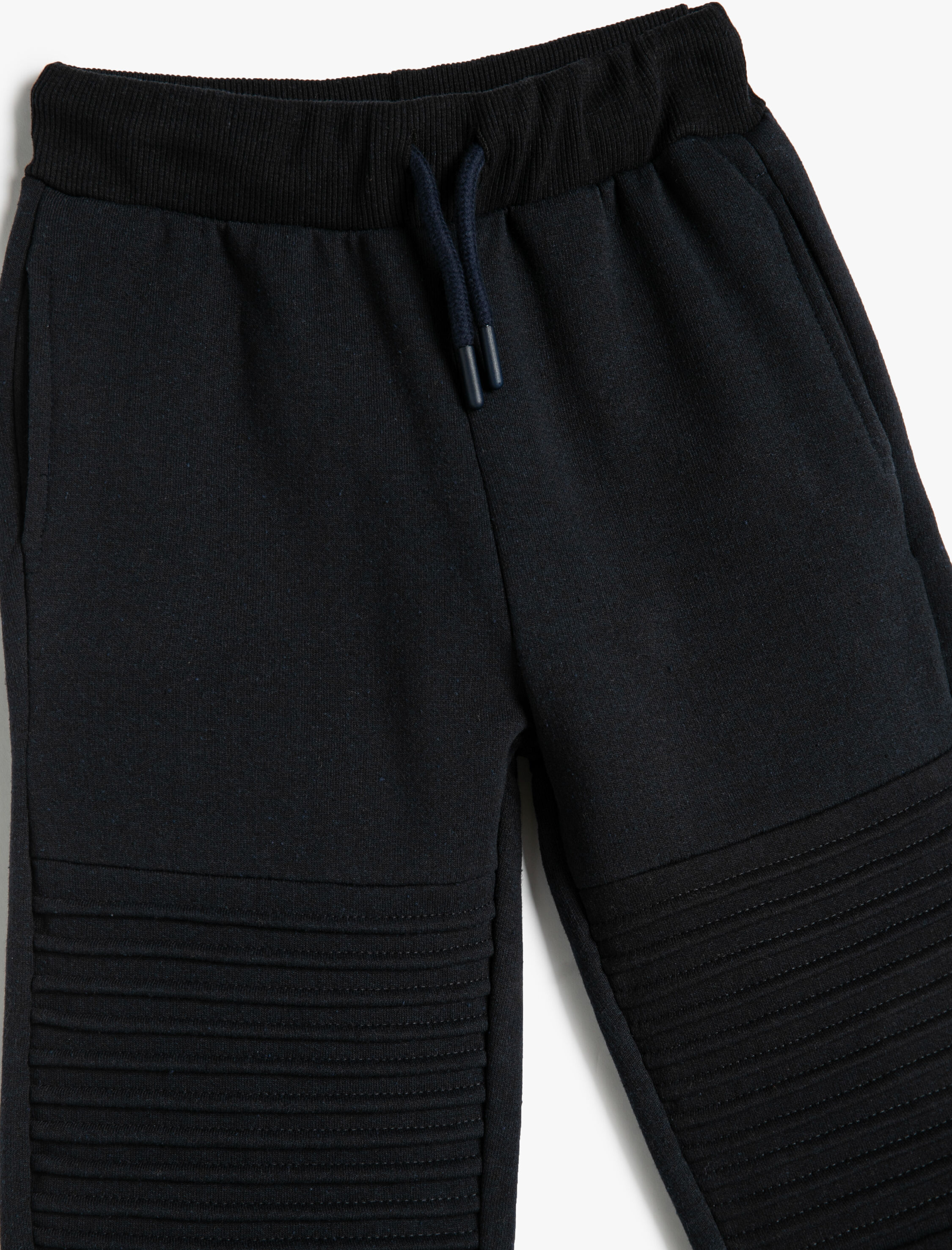  Erkek Çocuk Jogger Eşofman Altı Nervür Detaylı Beli Bağlamalı Cepli Pamuklu