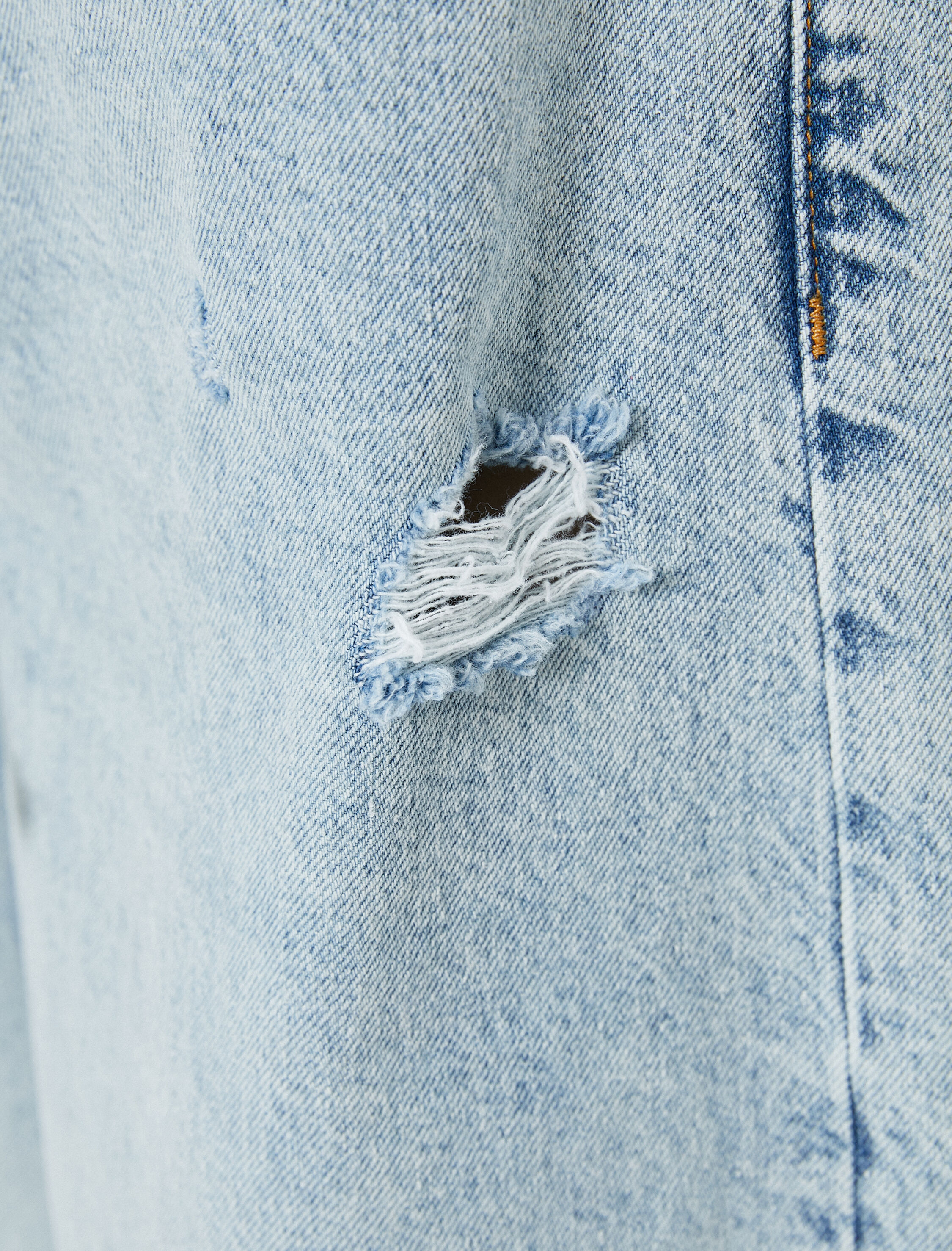   Kot Pantolon Balon Fit Kısa Paça Cepli Pamuklu Rahat Kesim - Balloon Fit Jean