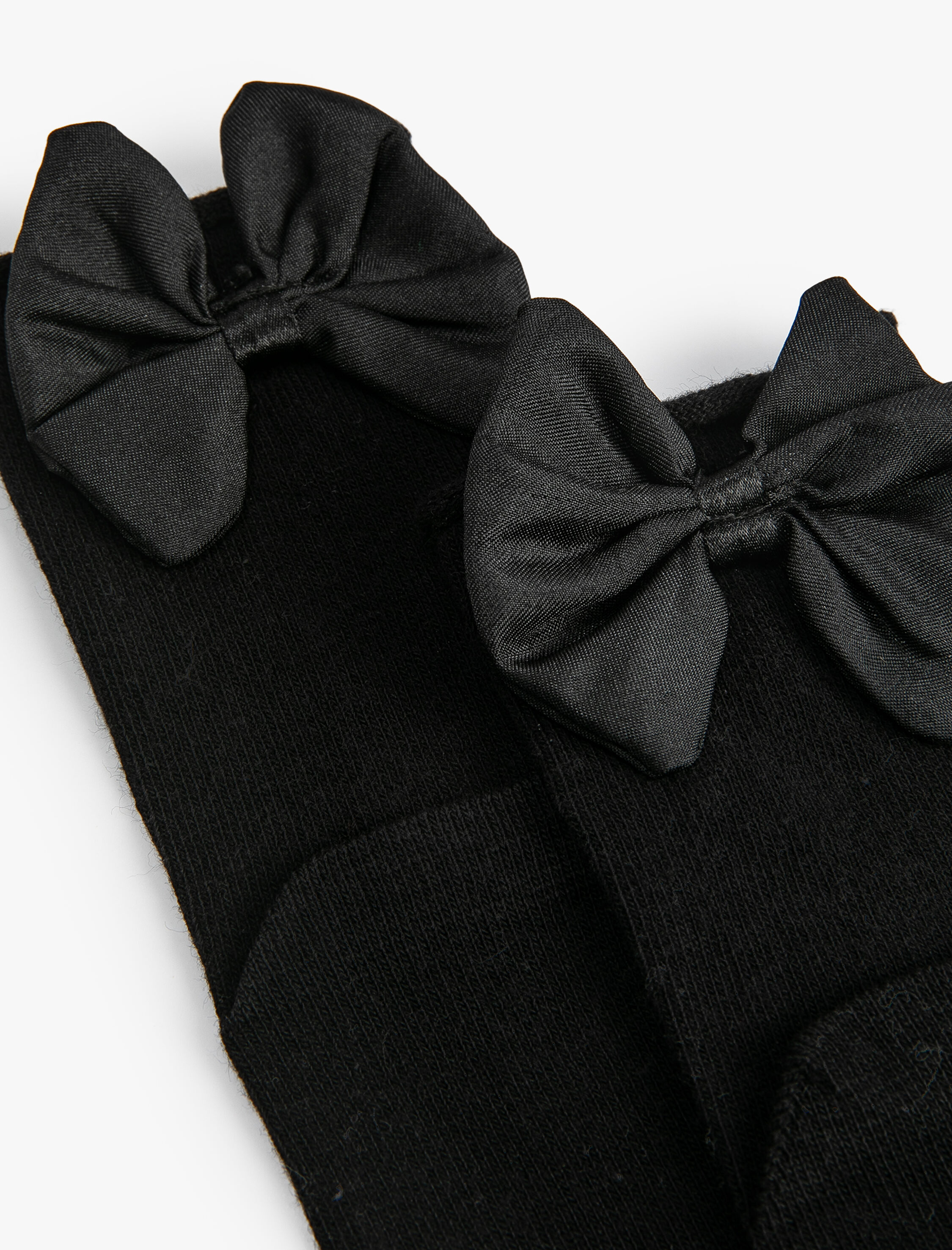  Kız Çocuk Fiyonklu Çorap Pamuk Karışımlı