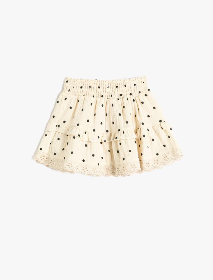 Kız Bebek Etek Fırfırlı Katlı Fisto İşleme Detaylı Beli Lastikli