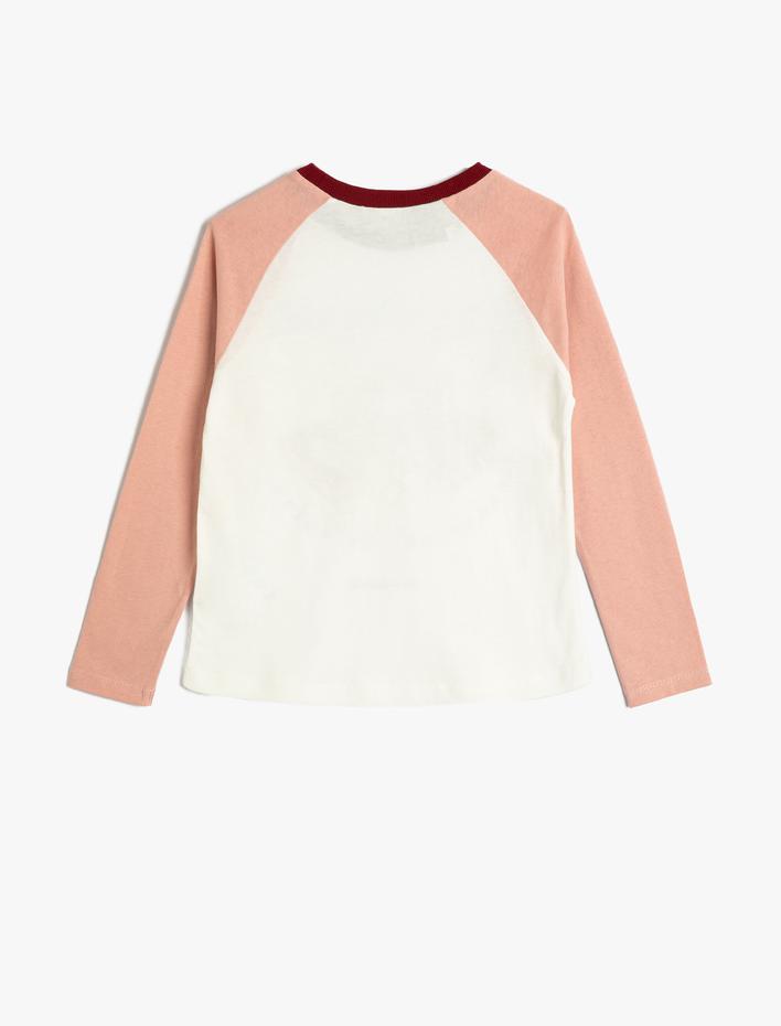 Kız Çocuk Harry Potter Tişört Lisanslı Uzun Kollu Bisiklet Yaka Baskılı Pamuklu