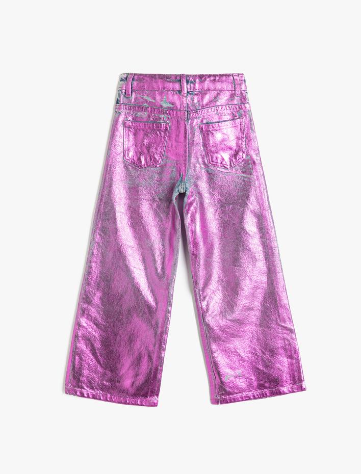 Kız Çocuk Bol Paça Kot Pantolon - Wide Leg Jean