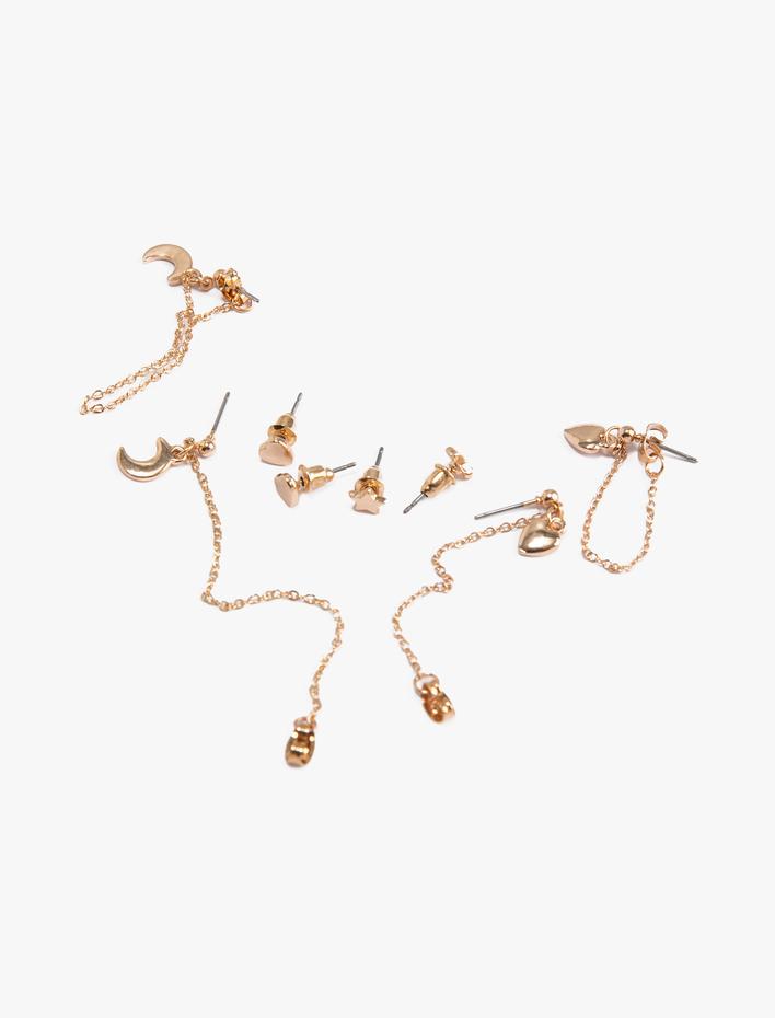 Kadın Küpe Seti Sallantılı 4'lü