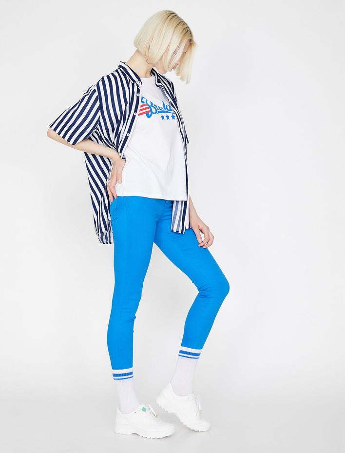  Kot Pantolon Dar Kesim Yüksek Bel Dar Paça