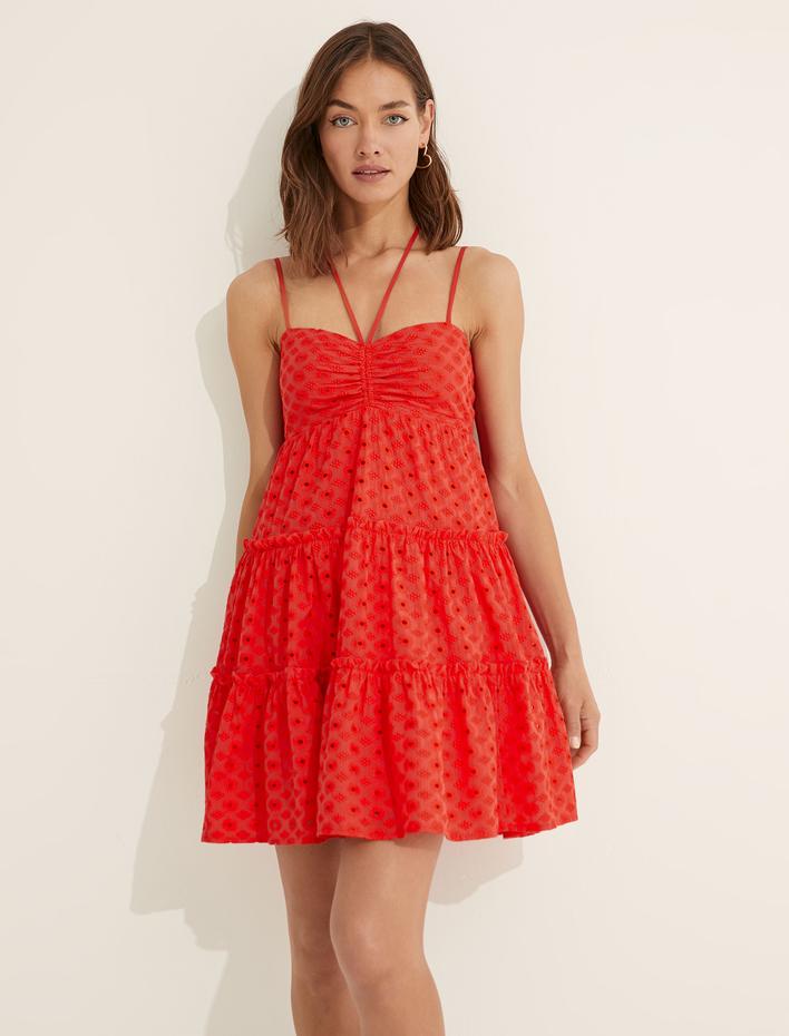  Melis Ağazat X Koton - Askılı Fisto Mini Elbise