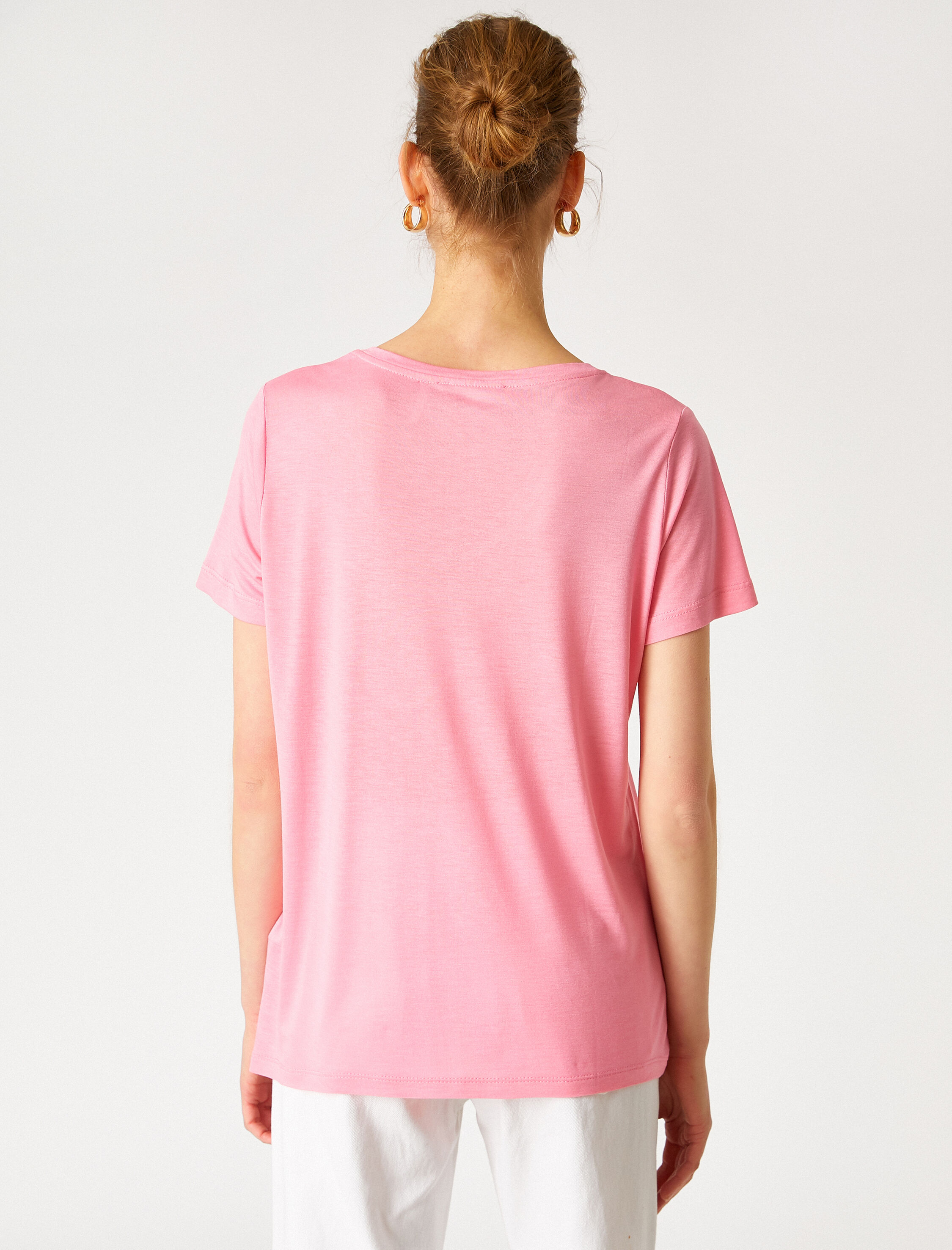   Bisiklet Yaka Kısa Kollu Basic Tişört