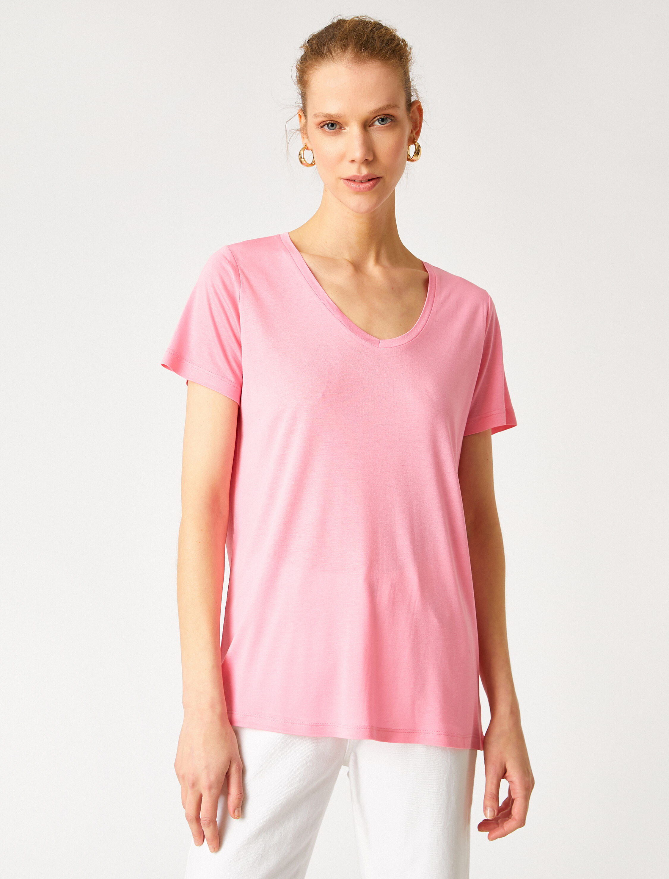   Bisiklet Yaka Kısa Kollu Basic Tişört