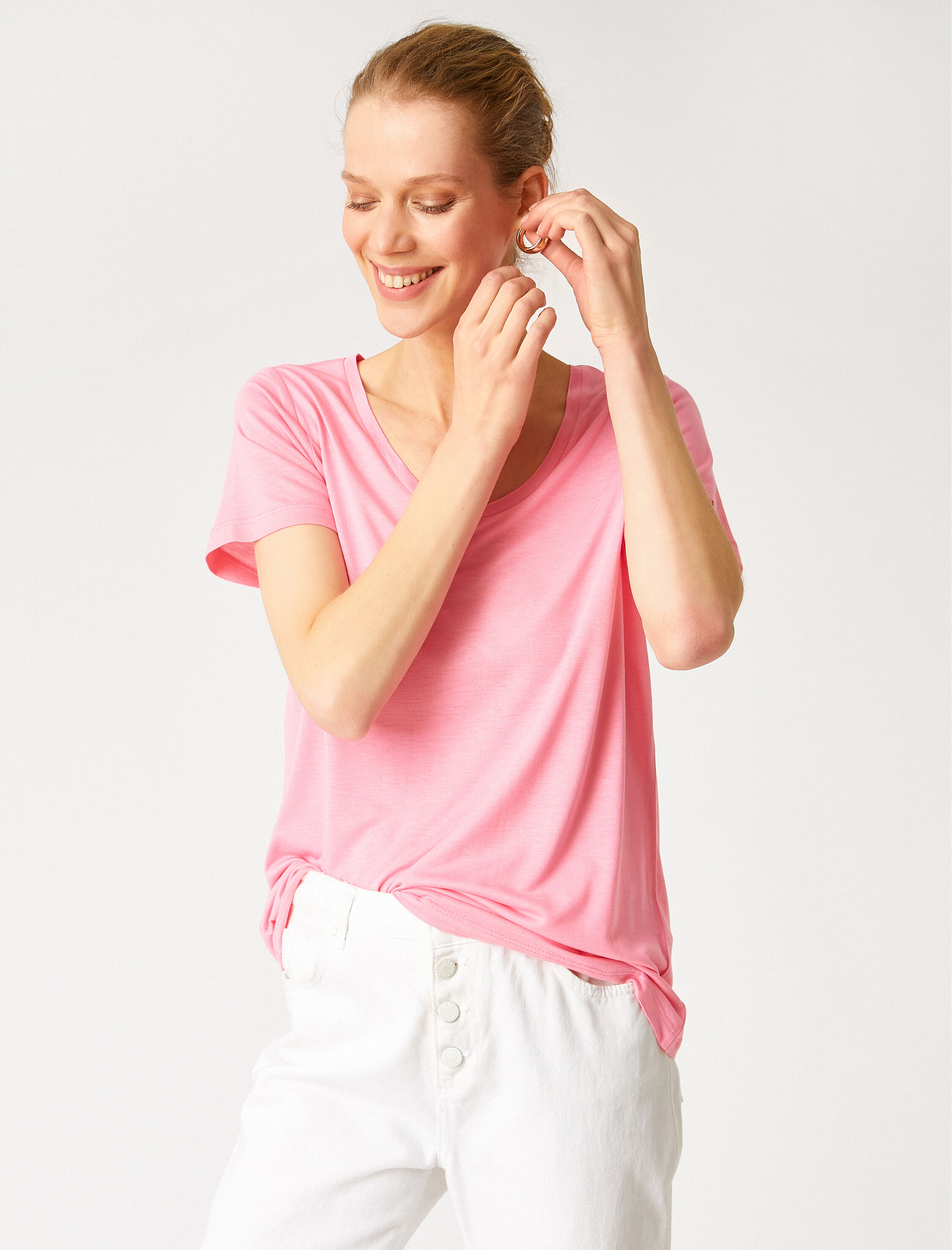   Bisiklet Yaka Kısa Kollu Basic Tişört