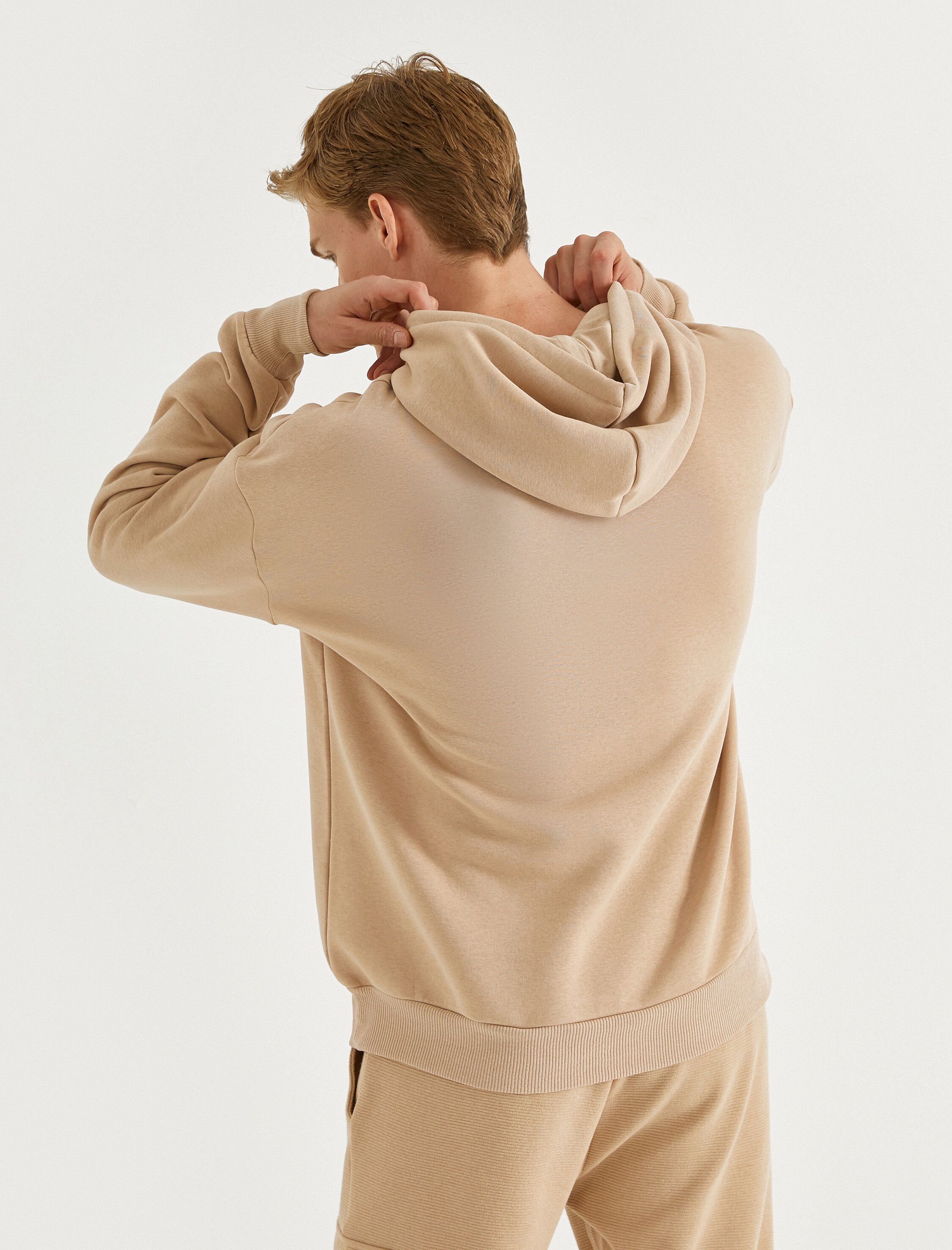   Kapşonlu Sweatshirt Kaplan İşlemeli Şardonlu