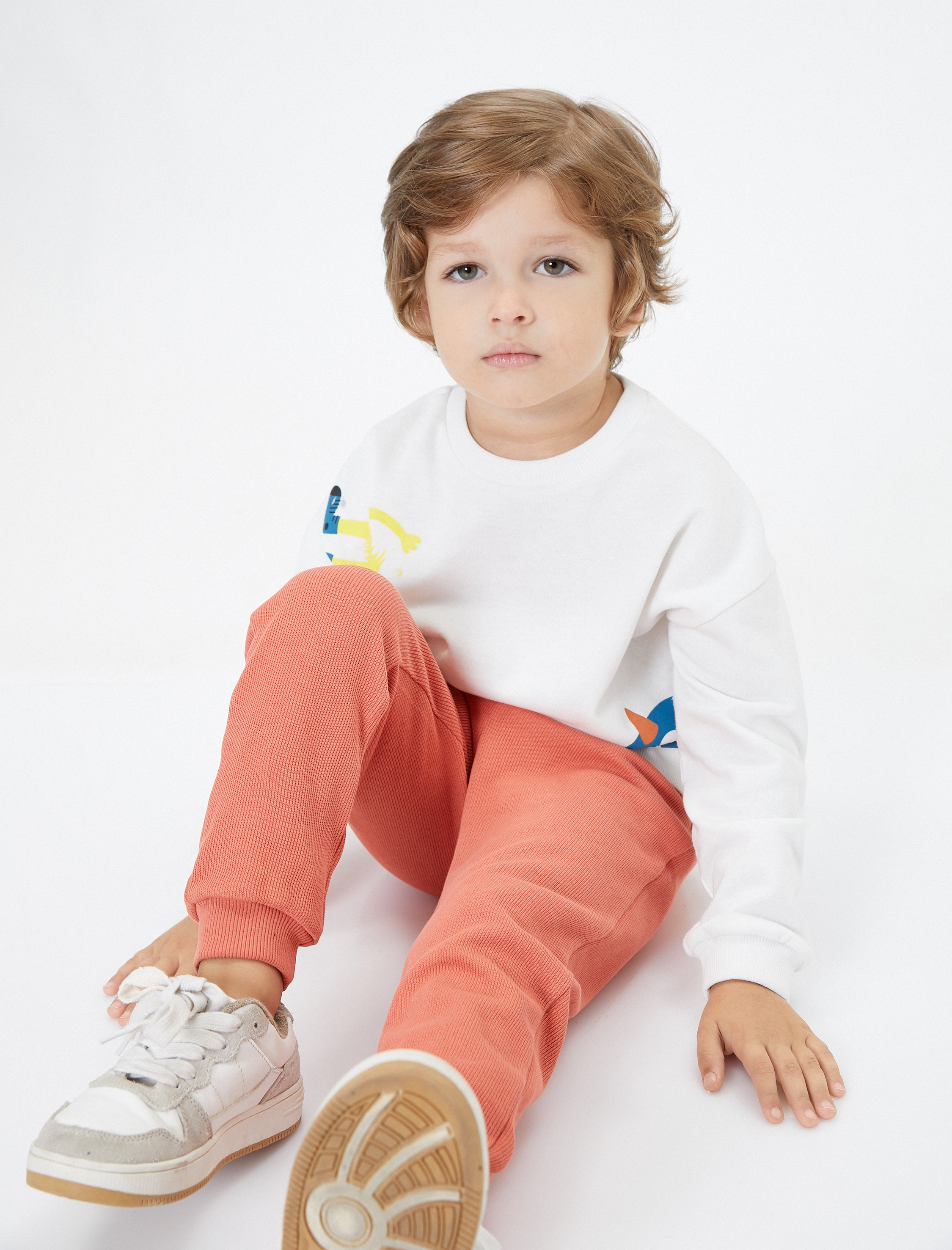  Erkek Bebek Basic Jogger Eşofman Altı Beli Bağlamalı Kaşkorse Pamuklu