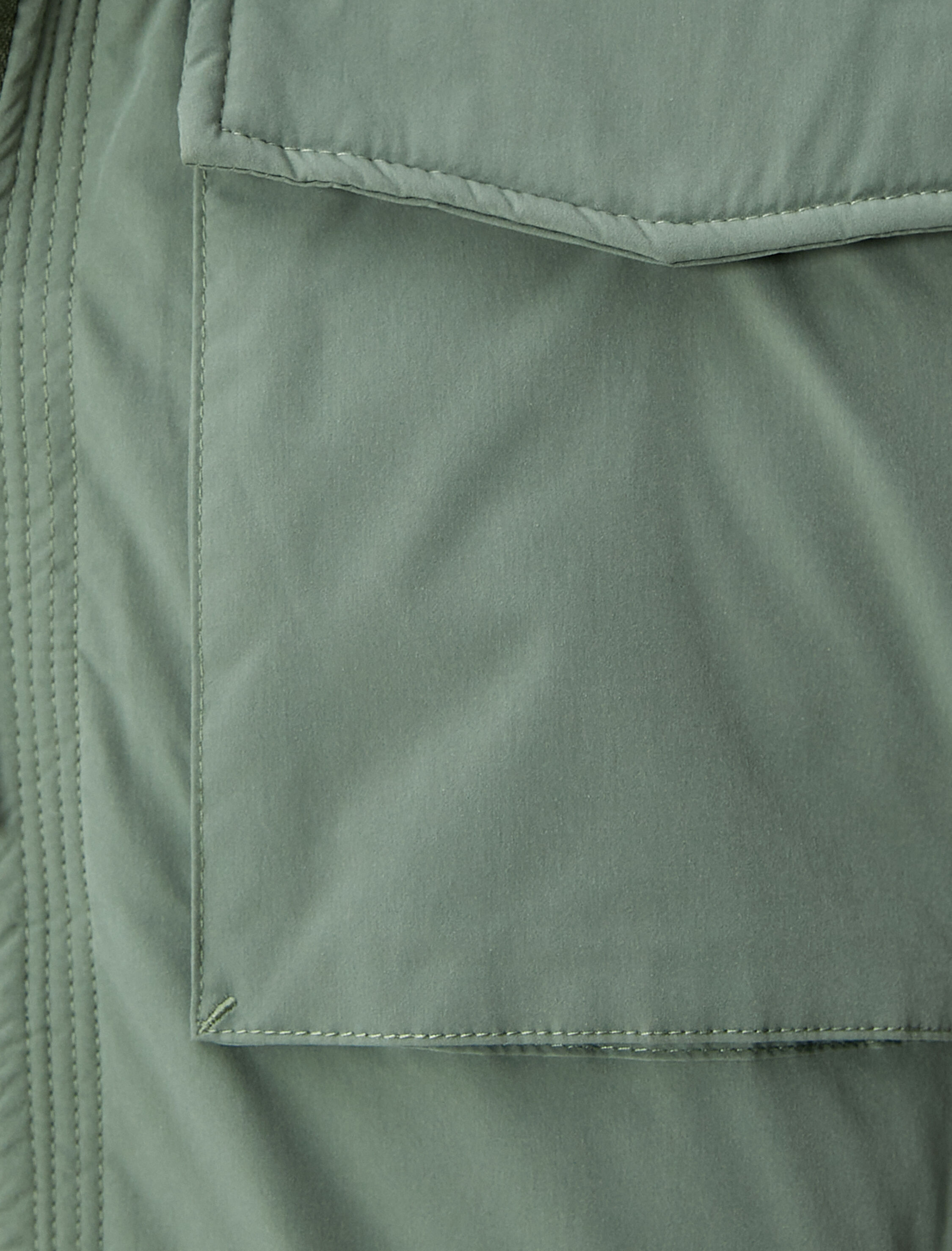   Gizli Kapüşonlu Anorak Ceket Klasik Yaka Fermuarlı Cep Detaylı