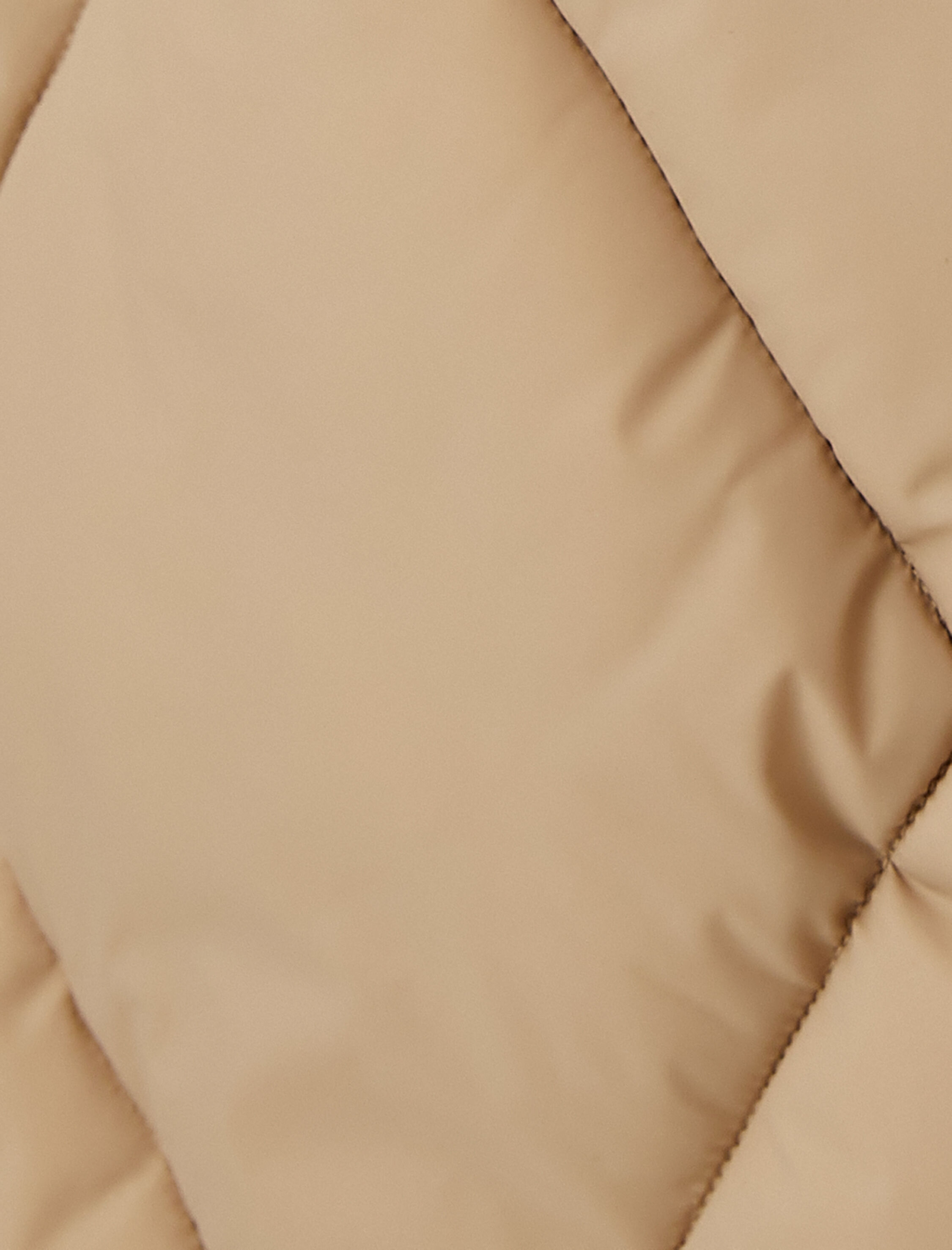   Şişme Mont Peluş Detaylı Kemerli Çıtçıtlı Kapüşonlu