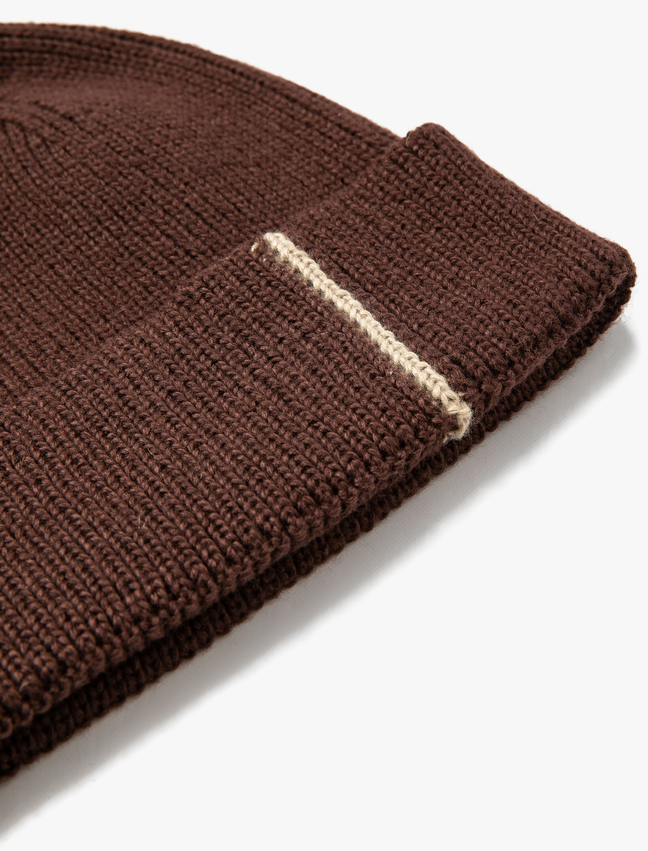  Erkek Basic Örgü Bere Katlama Detaylı Şerit Desenli