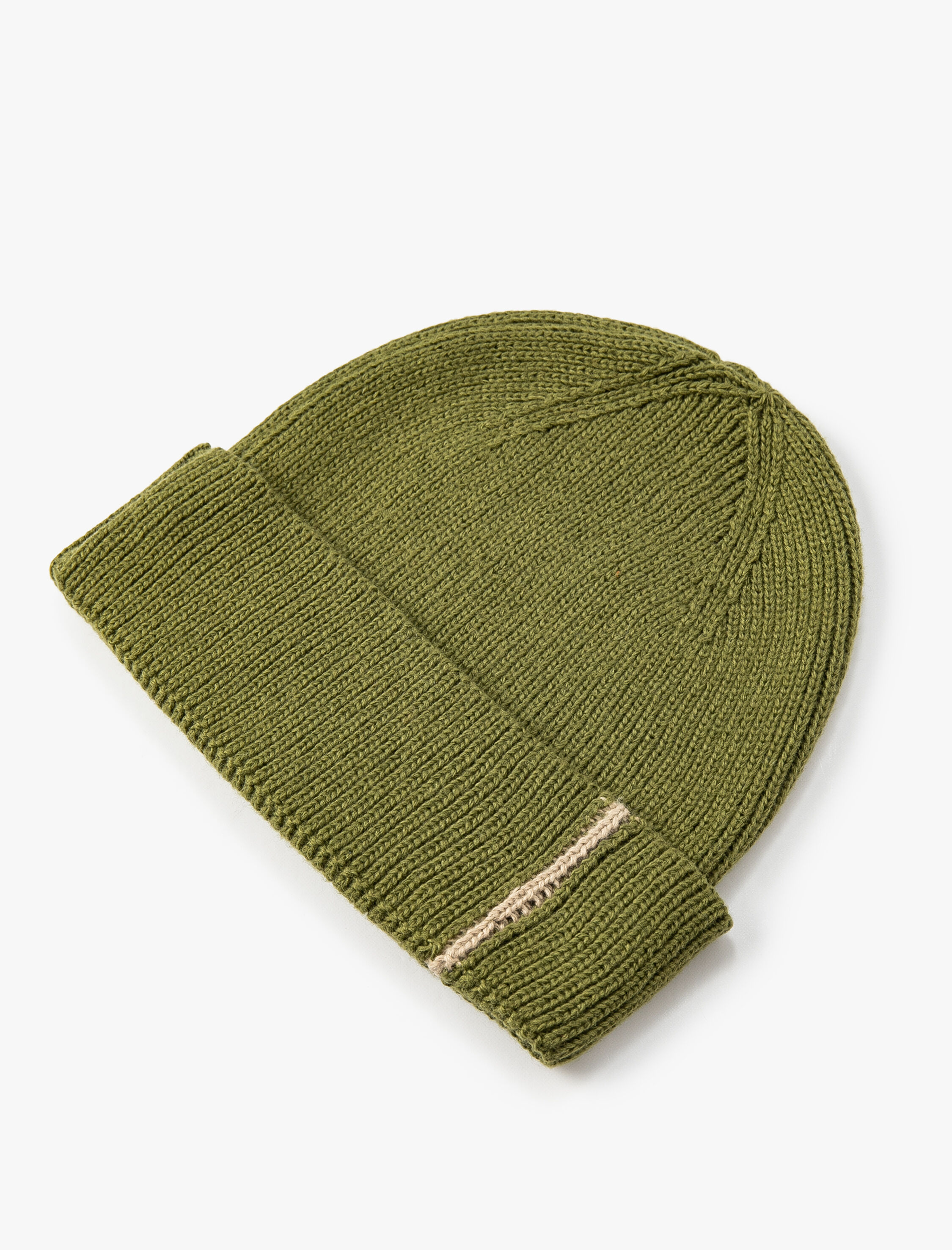  Erkek Basic Örgü Bere Katlama Detaylı Şerit Desenli