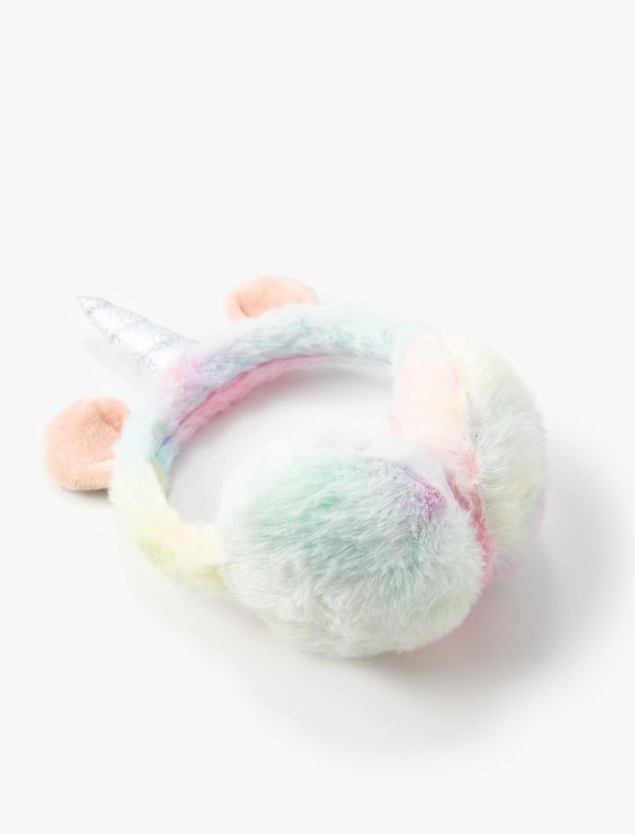 Kız Çocuk Peluş Koruyucu Kulaklık Unicorn Temalı