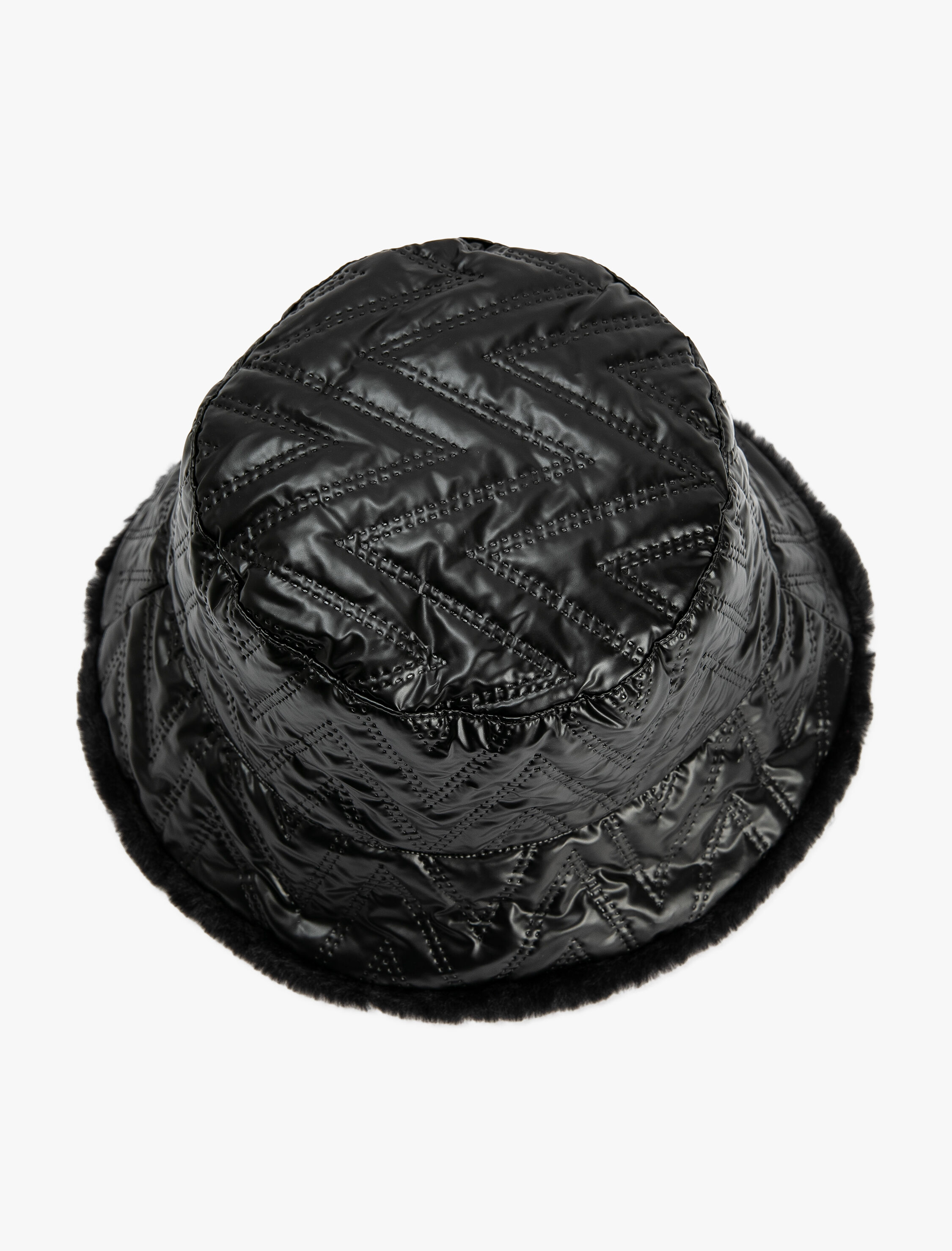 Kadın Bucket Şapka Su İtici Çift Taraflı Kapitone Balıkçı Şapkası