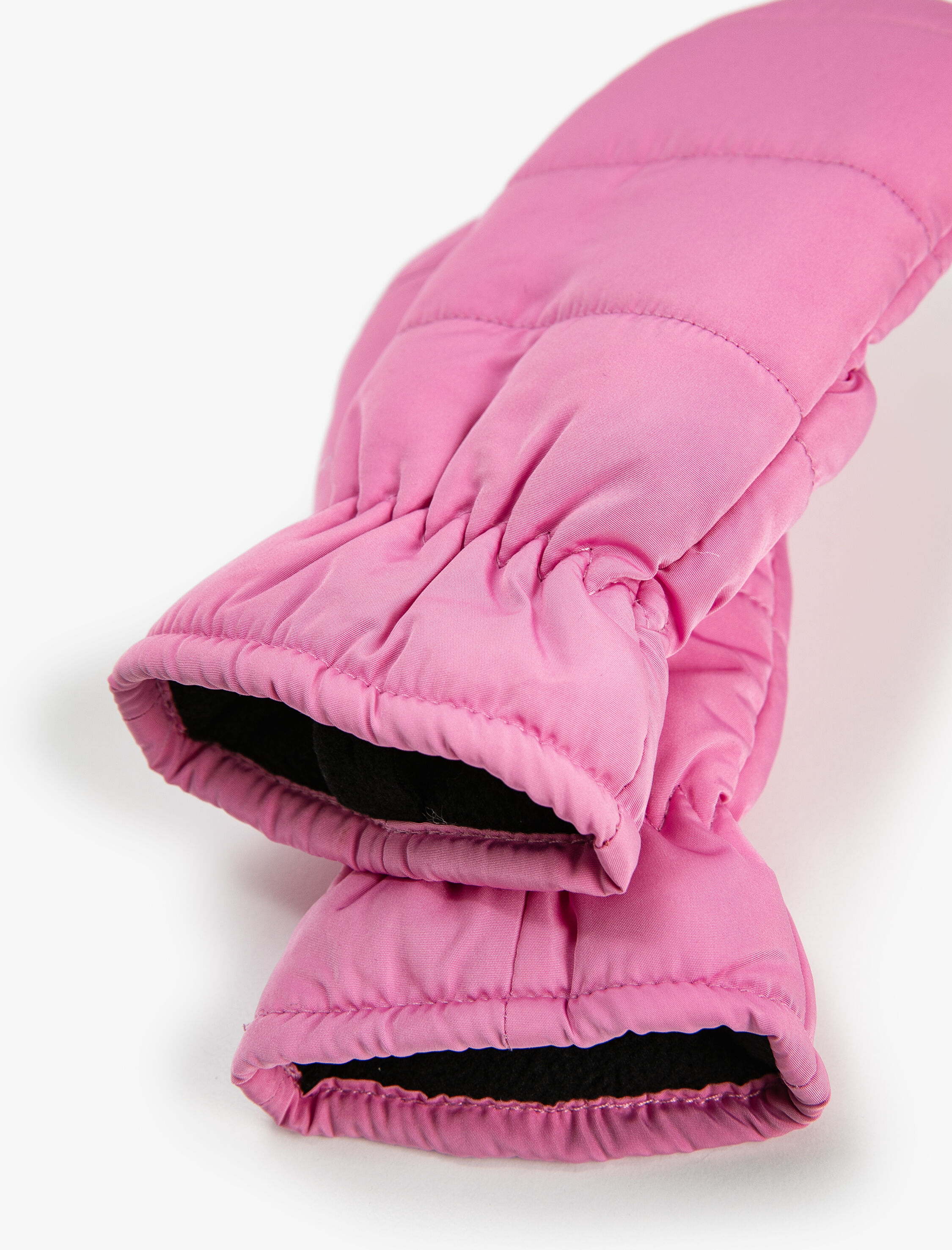  Kız Çocuk Şişme Eldiven Tek Parmak Parlak Polar Astarlı