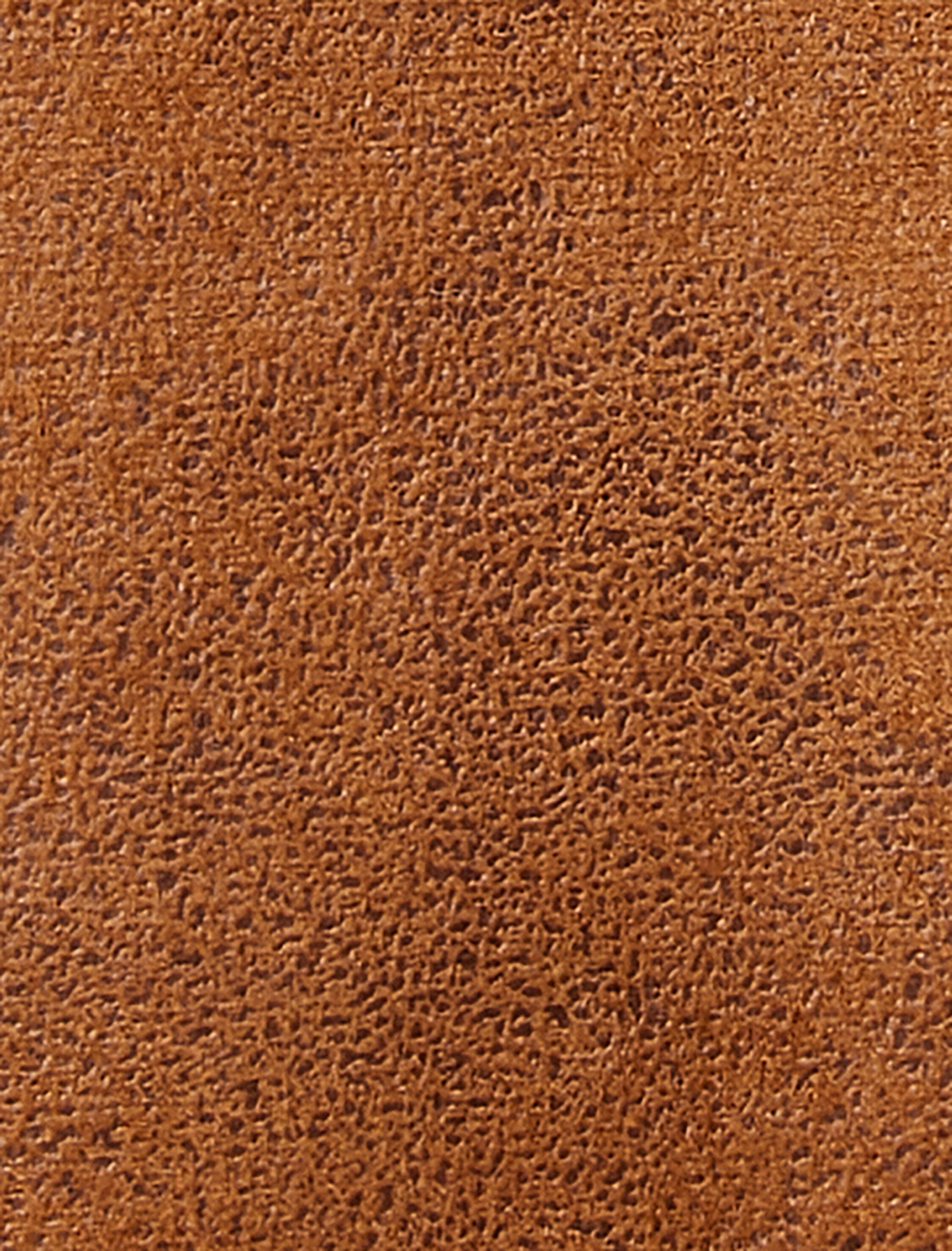   Süet Görünümlü Kaban İçi Suni Kürklü Kruvaze Kapama Düğmeli Cepli