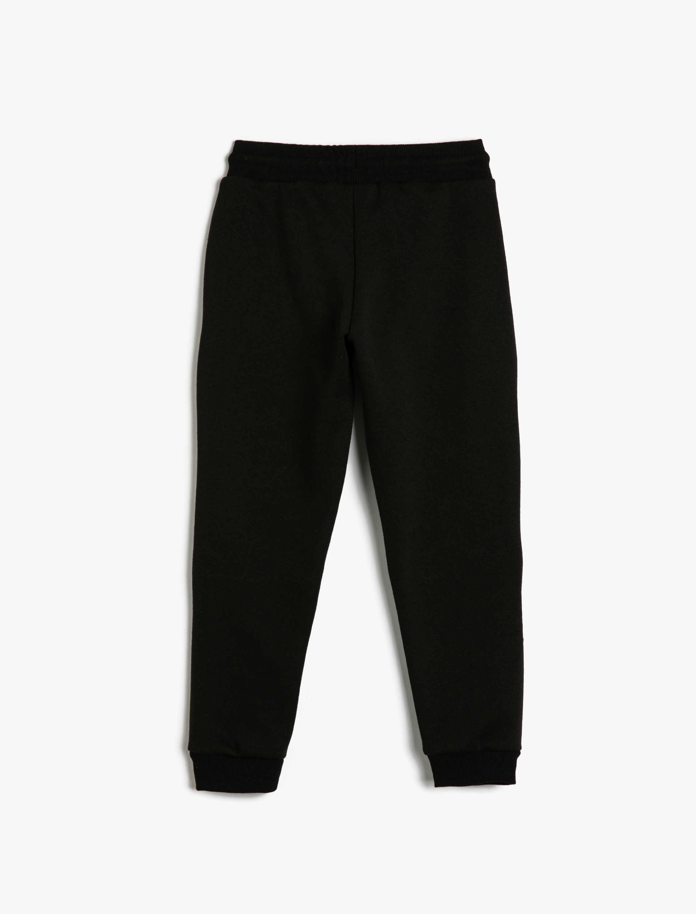  Erkek Çocuk Jogger Eşofman Altı Beli Bağlamalı Cepli Baskı Detaylı Şardonlu