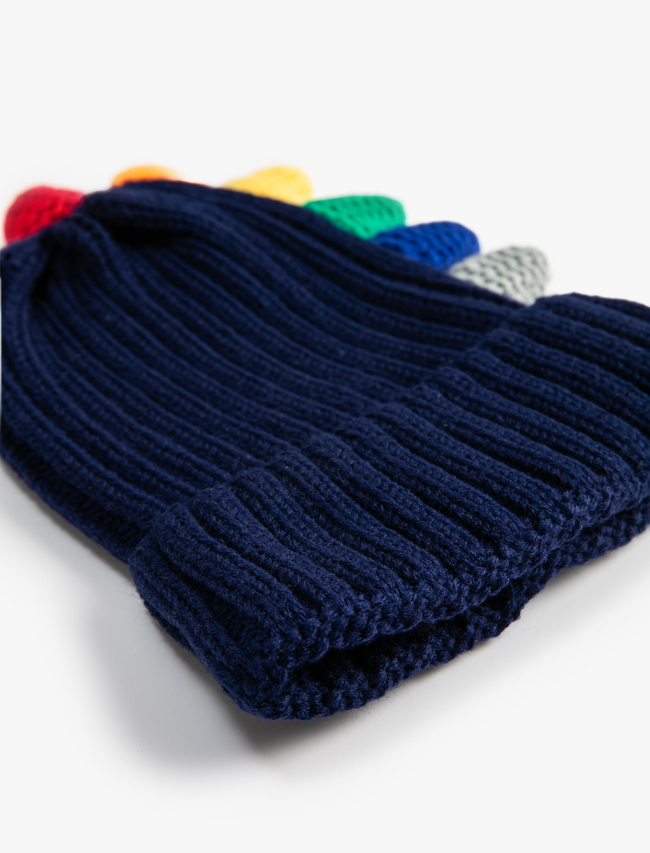  Erkek Çocuk Triko Bere Dinozor Aplike Detaylı