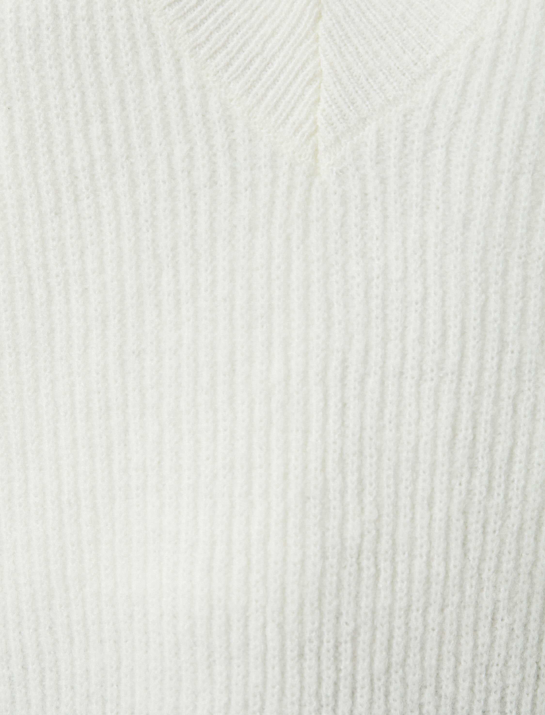   V Yaka Süveter Örgü Ribanalı