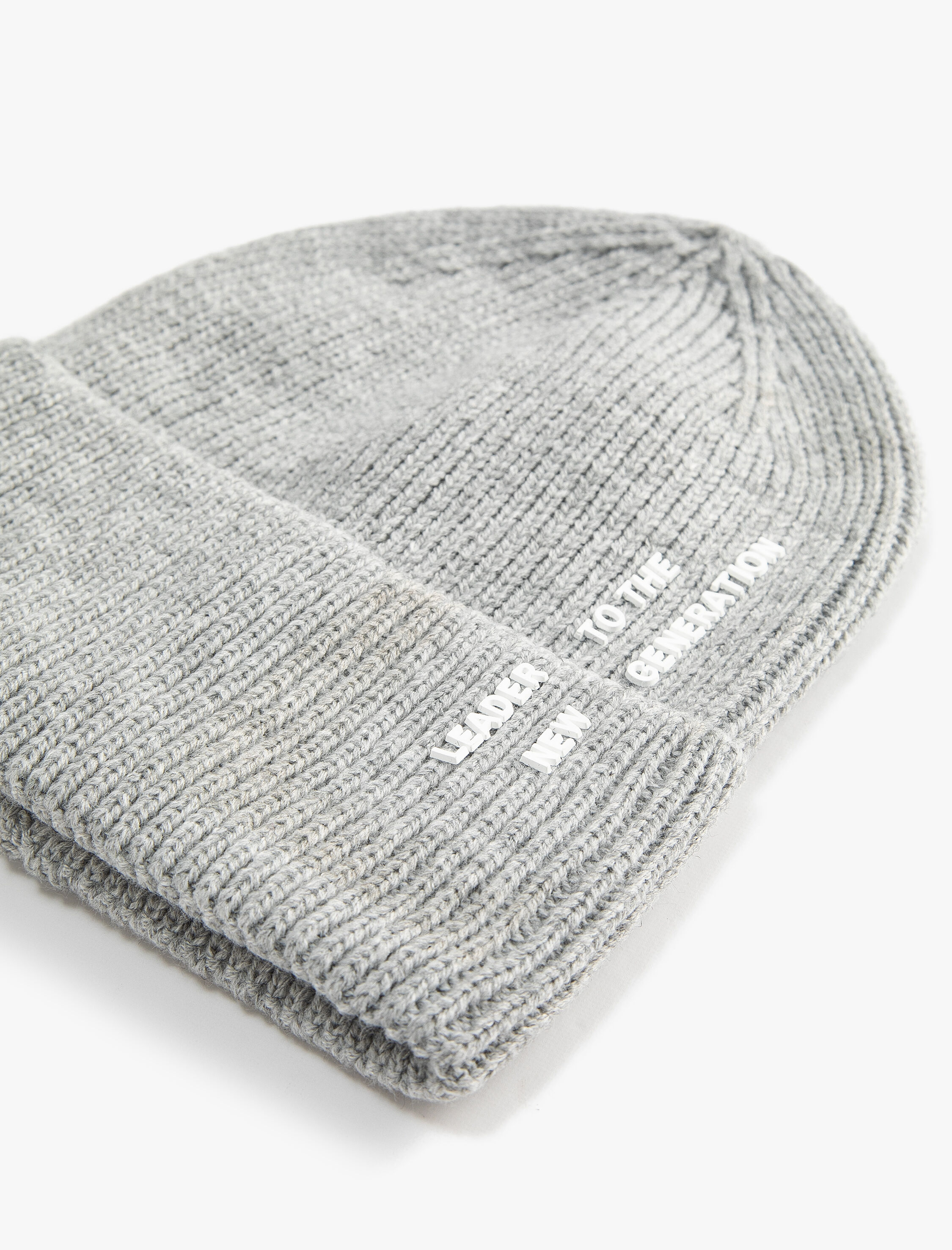 Erkek Lastikli Örgü Bere Kenarları Katlı