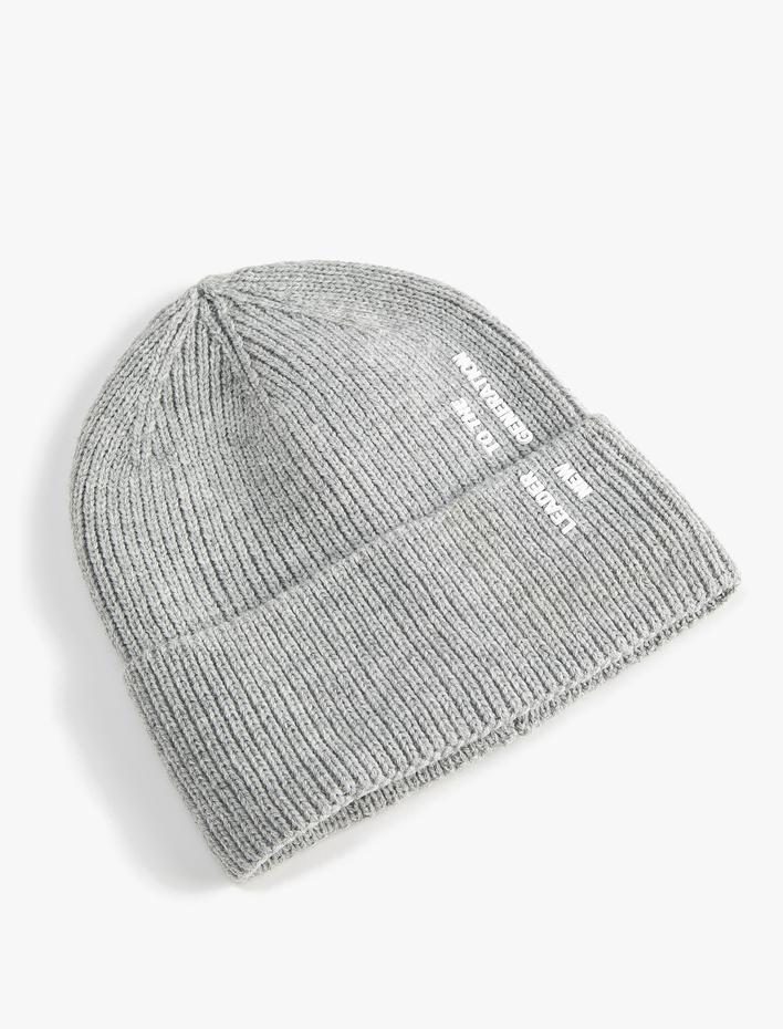 Erkek Lastikli Örgü Bere Kenarları Katlı