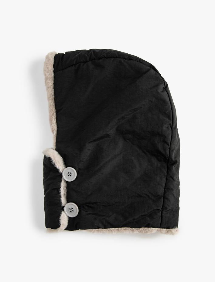 Kadın Kar Şapkası İçi Suni Kürklü Çift Taraflı