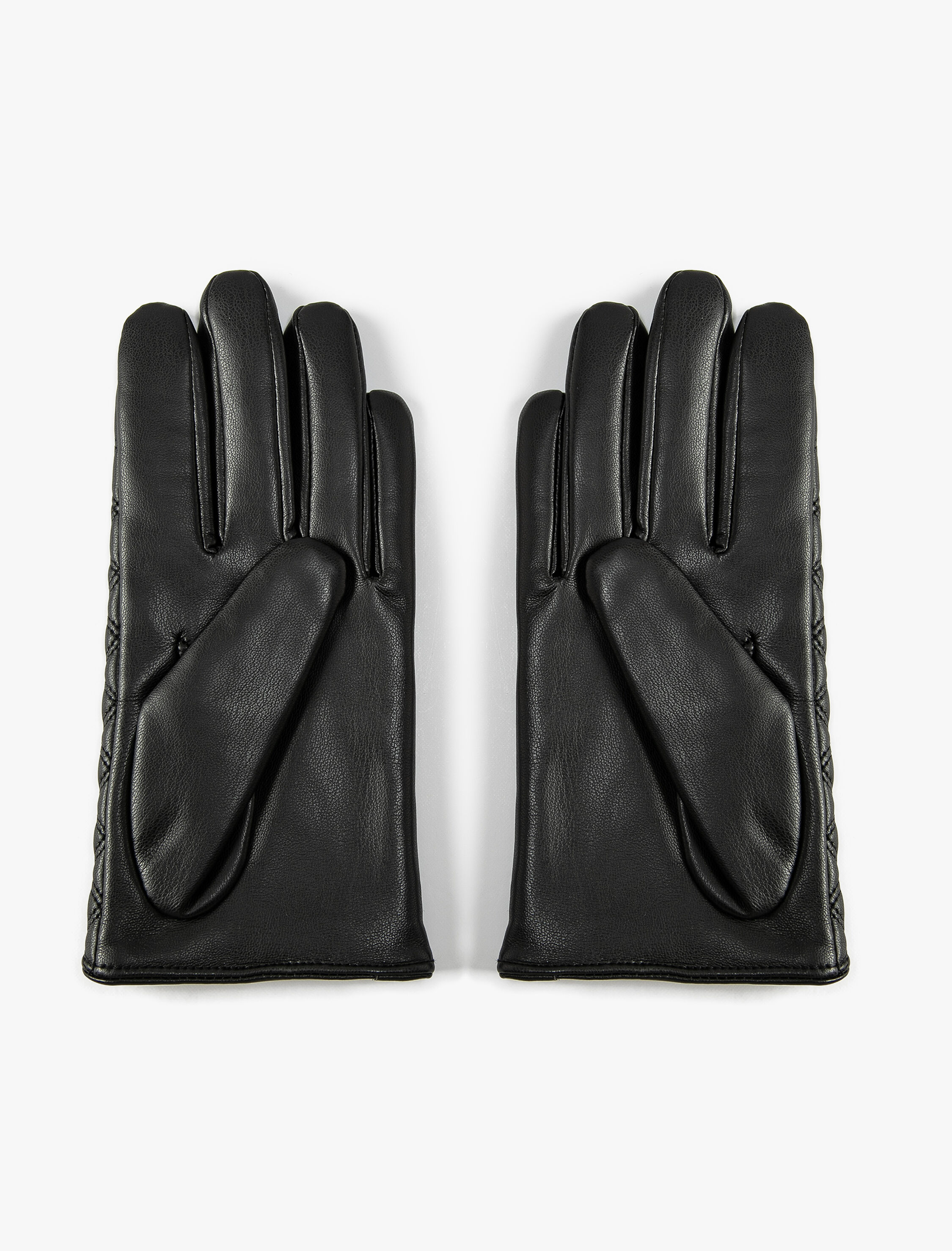 Kadın Kayak Eldiveni Suni Deri Kapitone