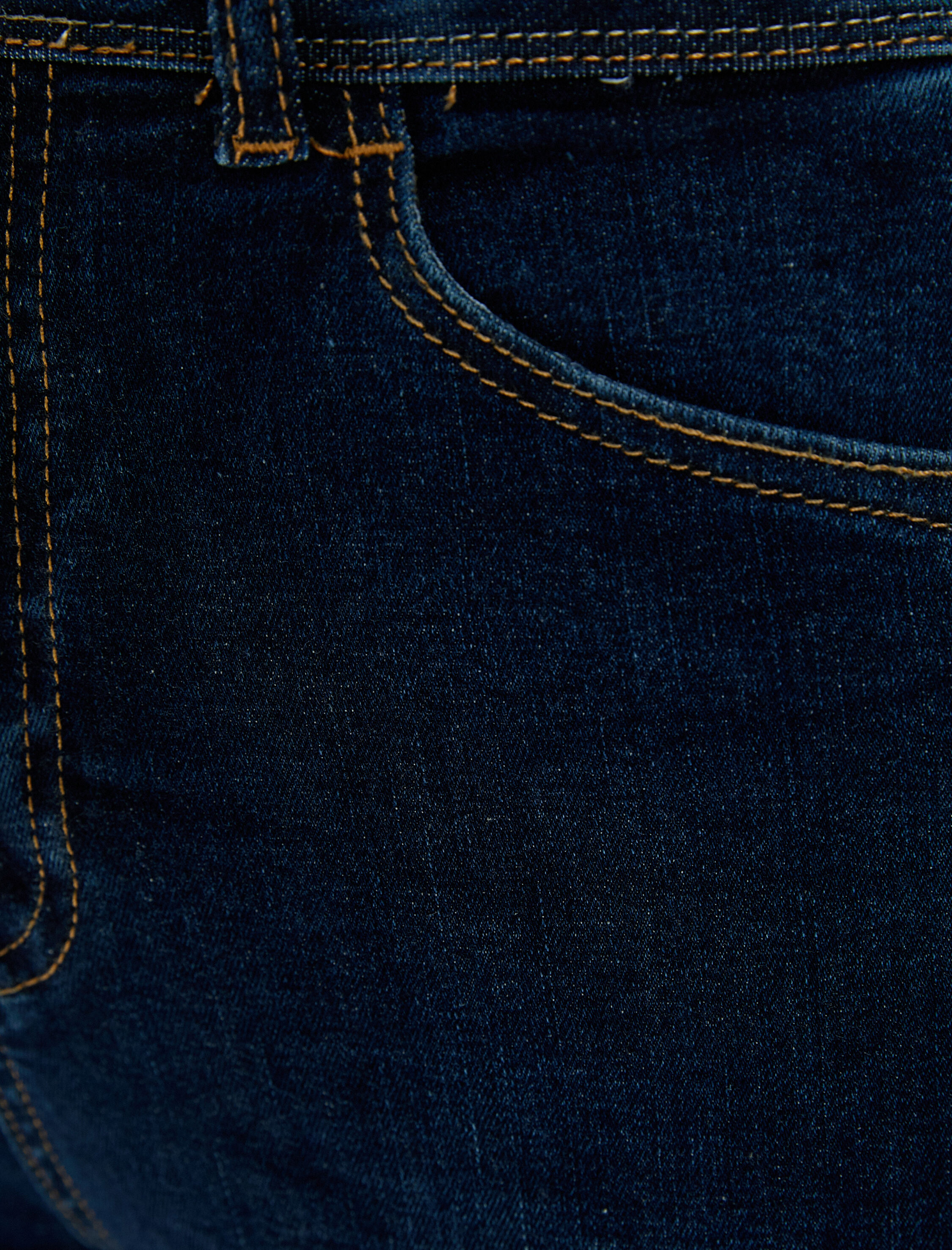   Yüksek Bel Kot Pantolon Dar Paça Dar Kesim - Carmen Jean