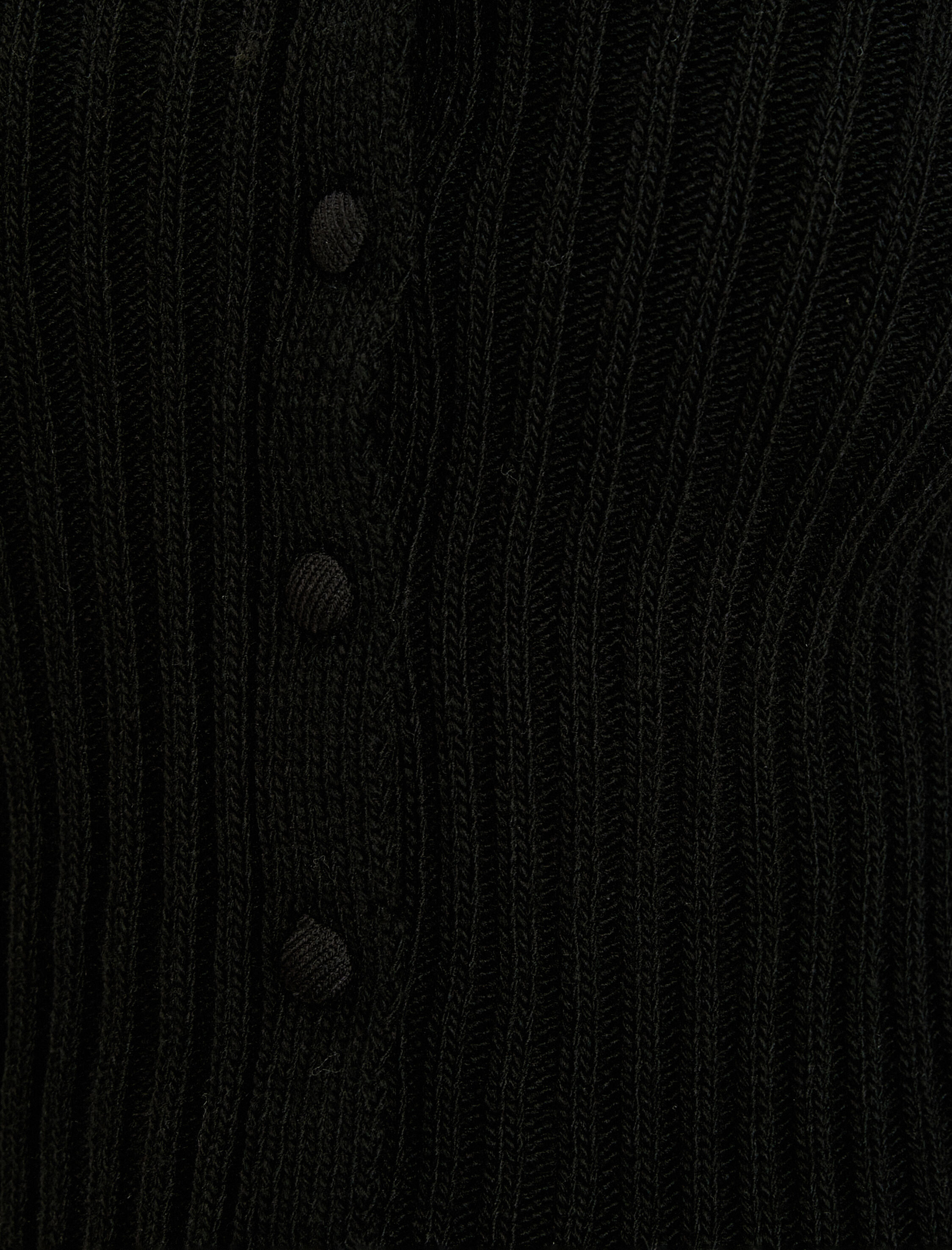   Triko Hırka Suni Kürk Detaylı Düğmeli V Yaka Fitilli