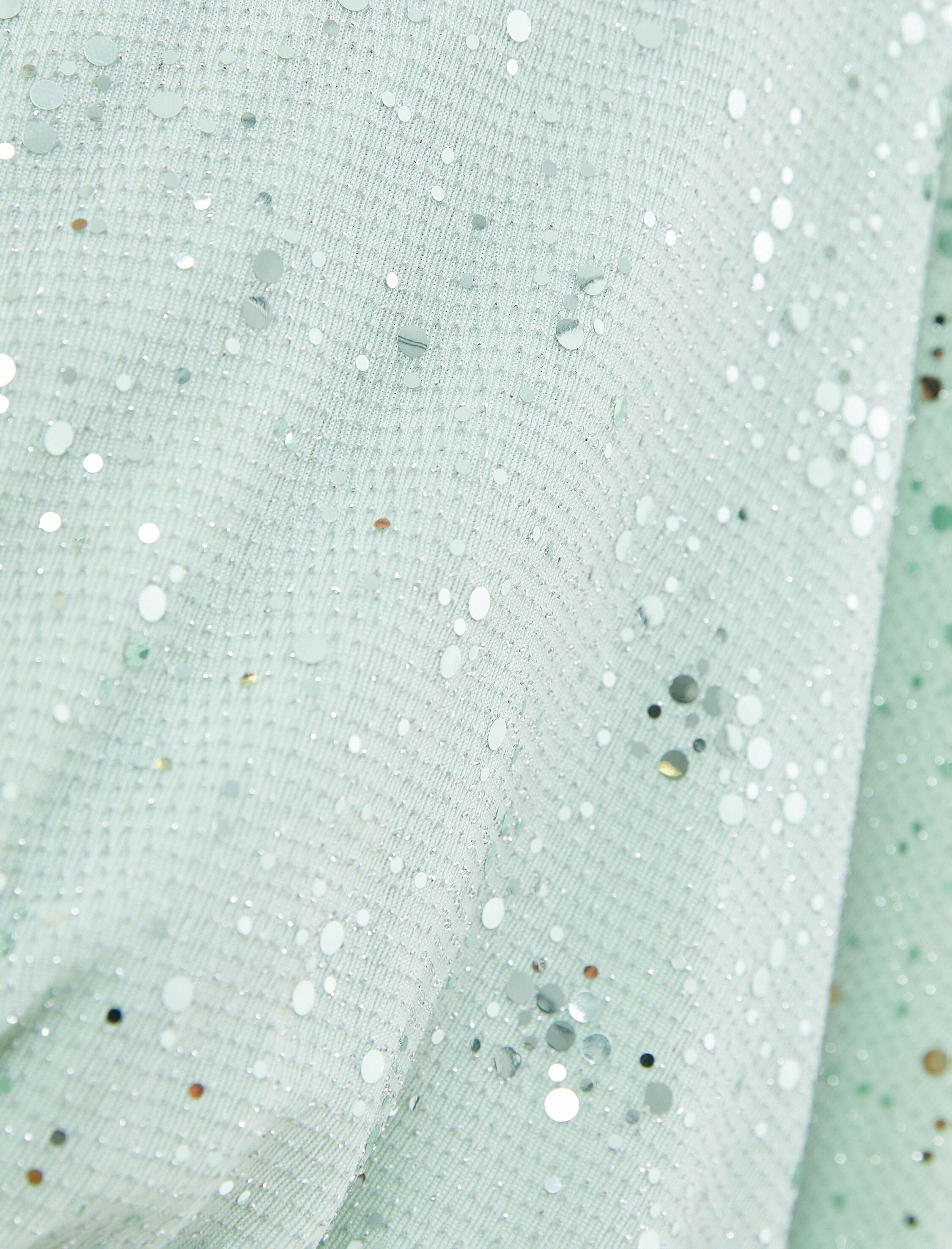 Mini Bodycon Elbise Parıltılı V Yaka Yarasa Kol