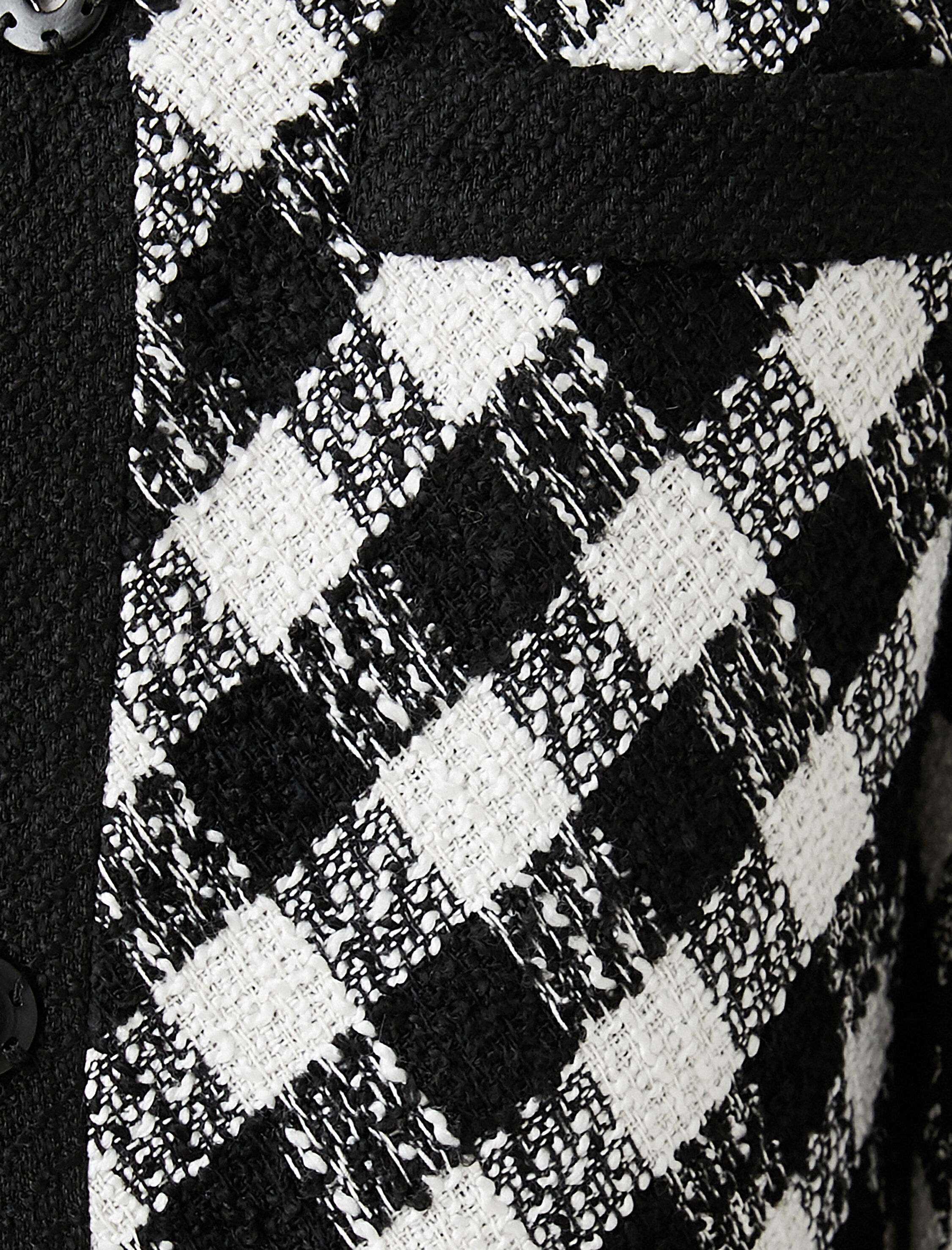   Düğmeli Cepli Ekose Ceket