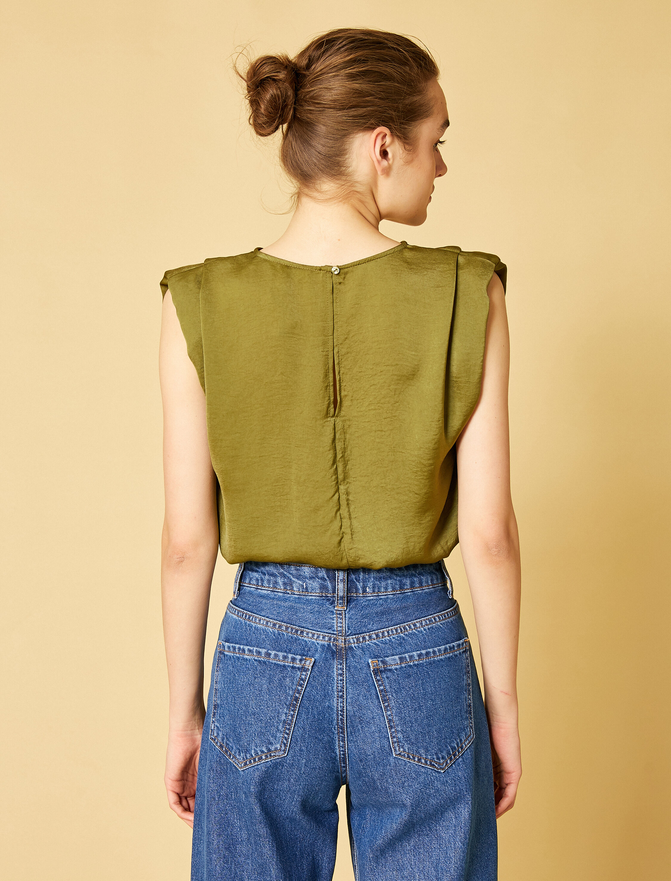 Crop Bluz Bisiklet Yaka