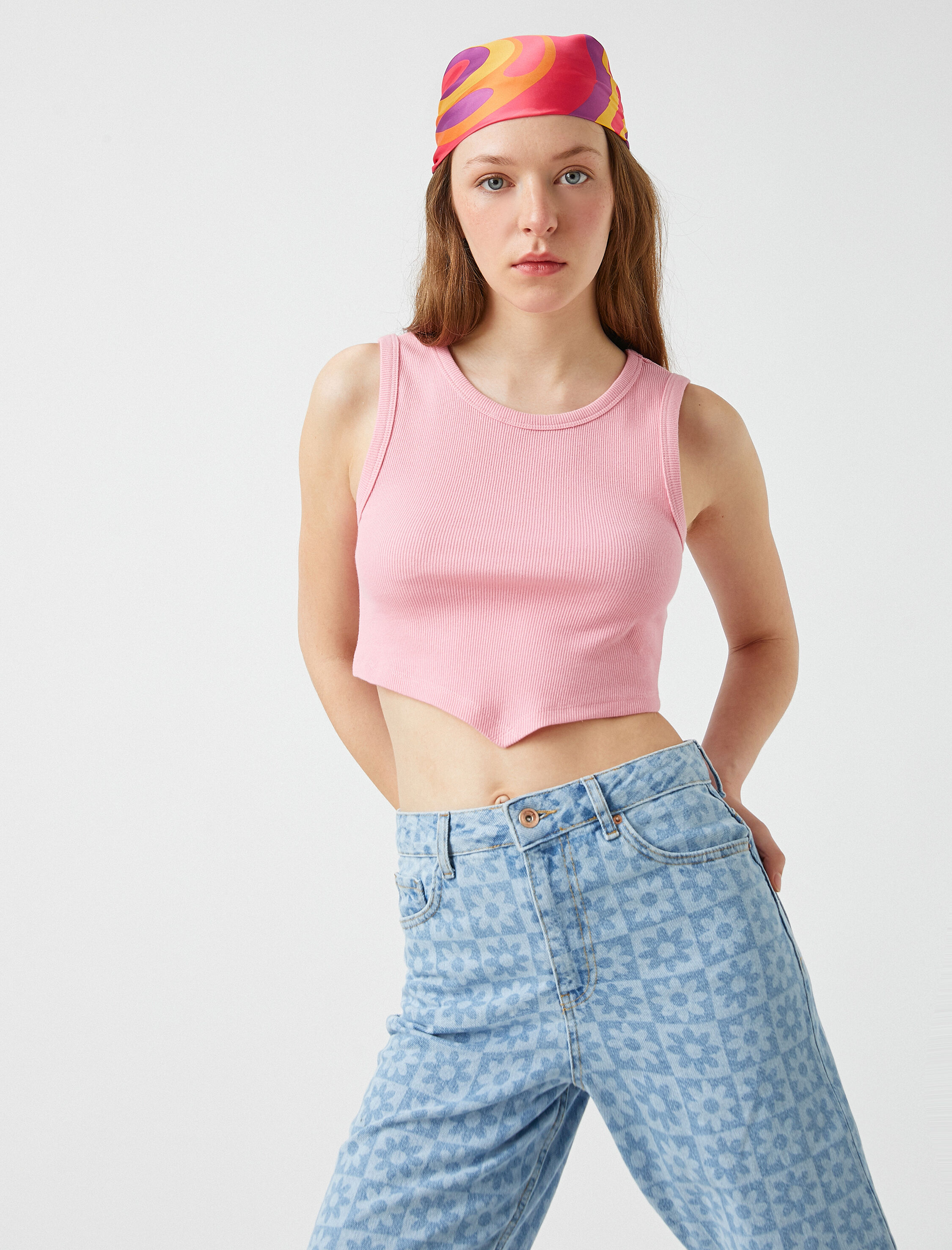   Crop Atlet V Kesim Pamuklu