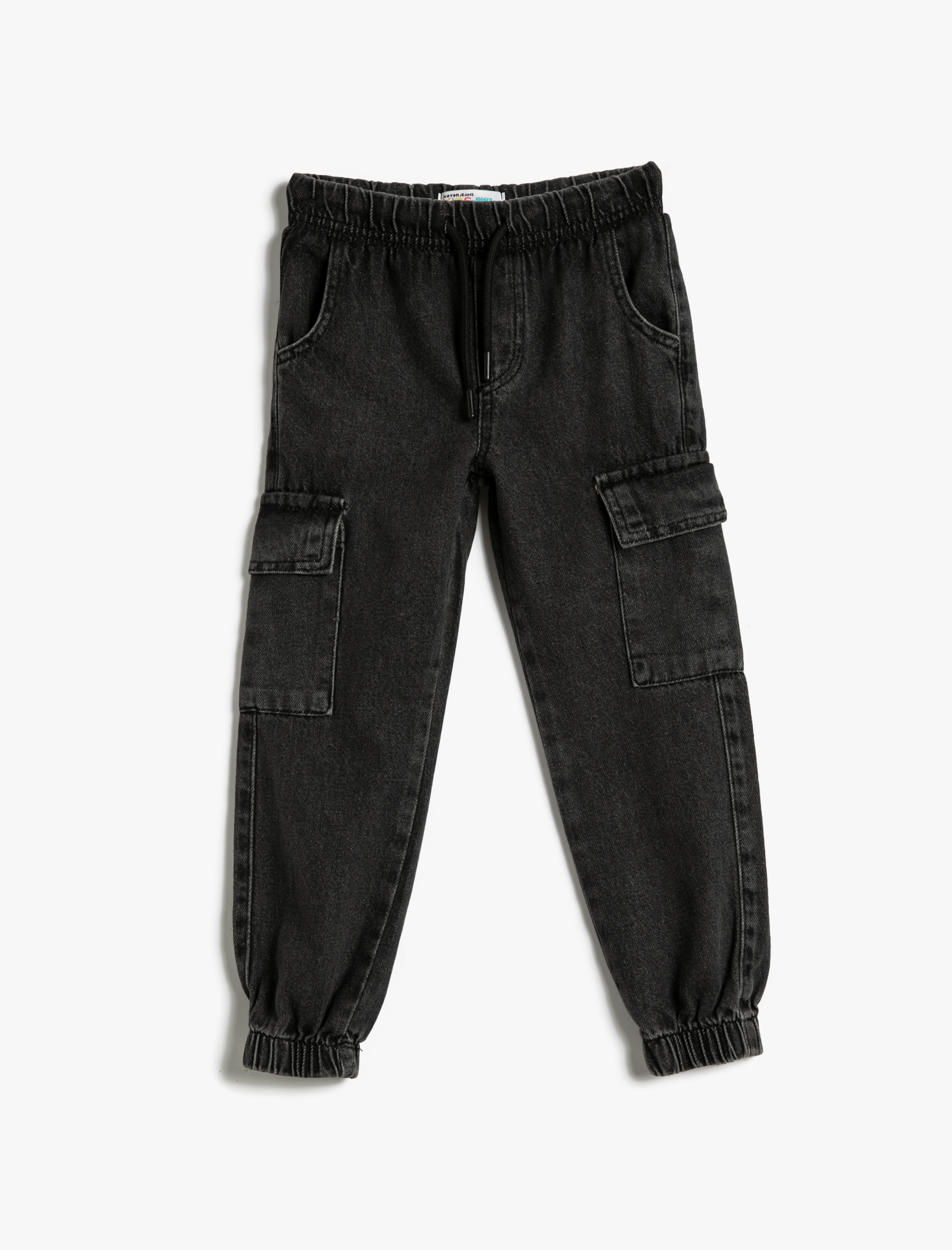  Erkek Çocuk Kot Pantolon Beli Lastikli Cepli  - Jogger Jean