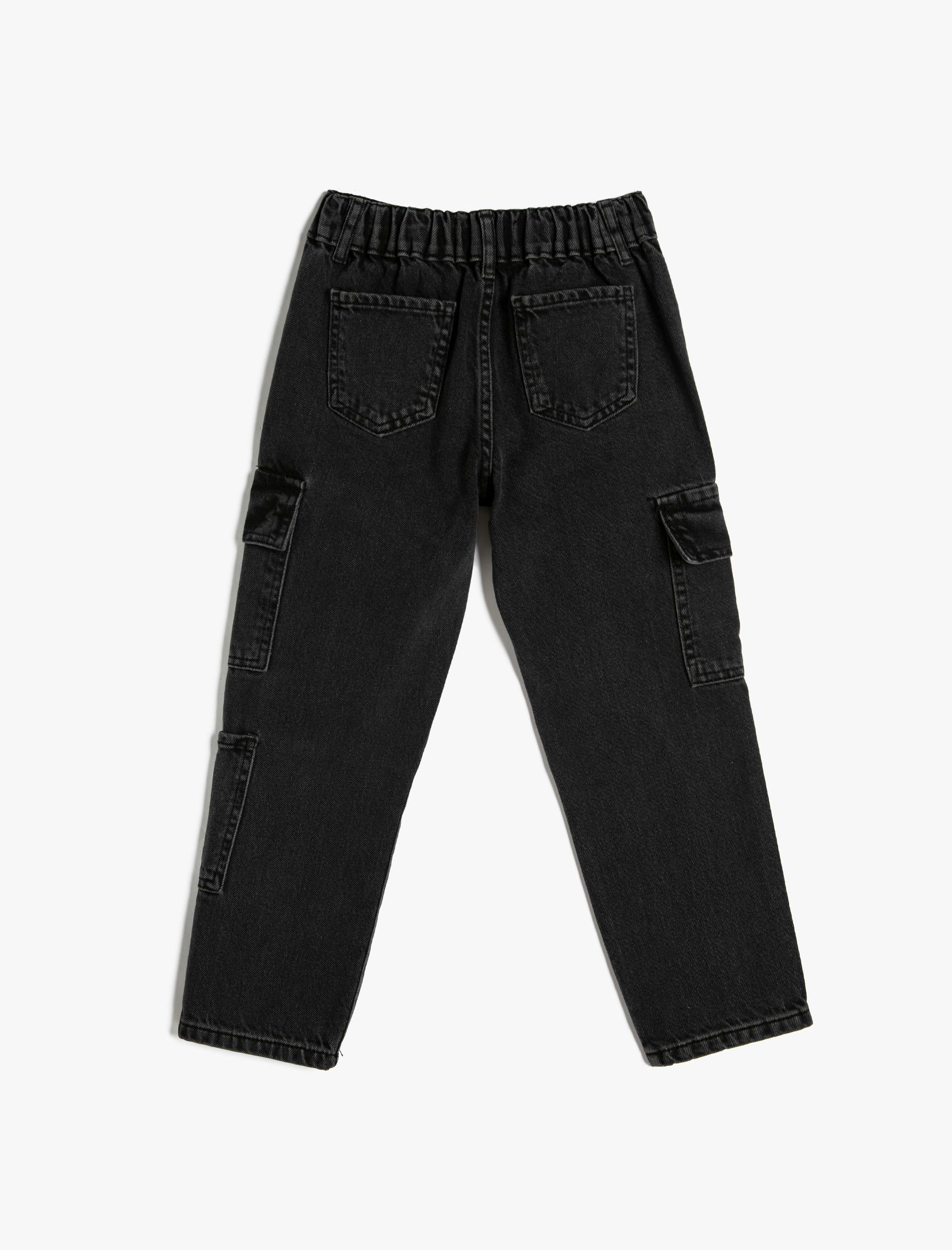  Erkek Çocuk Kargo Kot Pantolon Beli Lastikli Cepli İçten Ayarlanabilir Lastikli Pamuklu