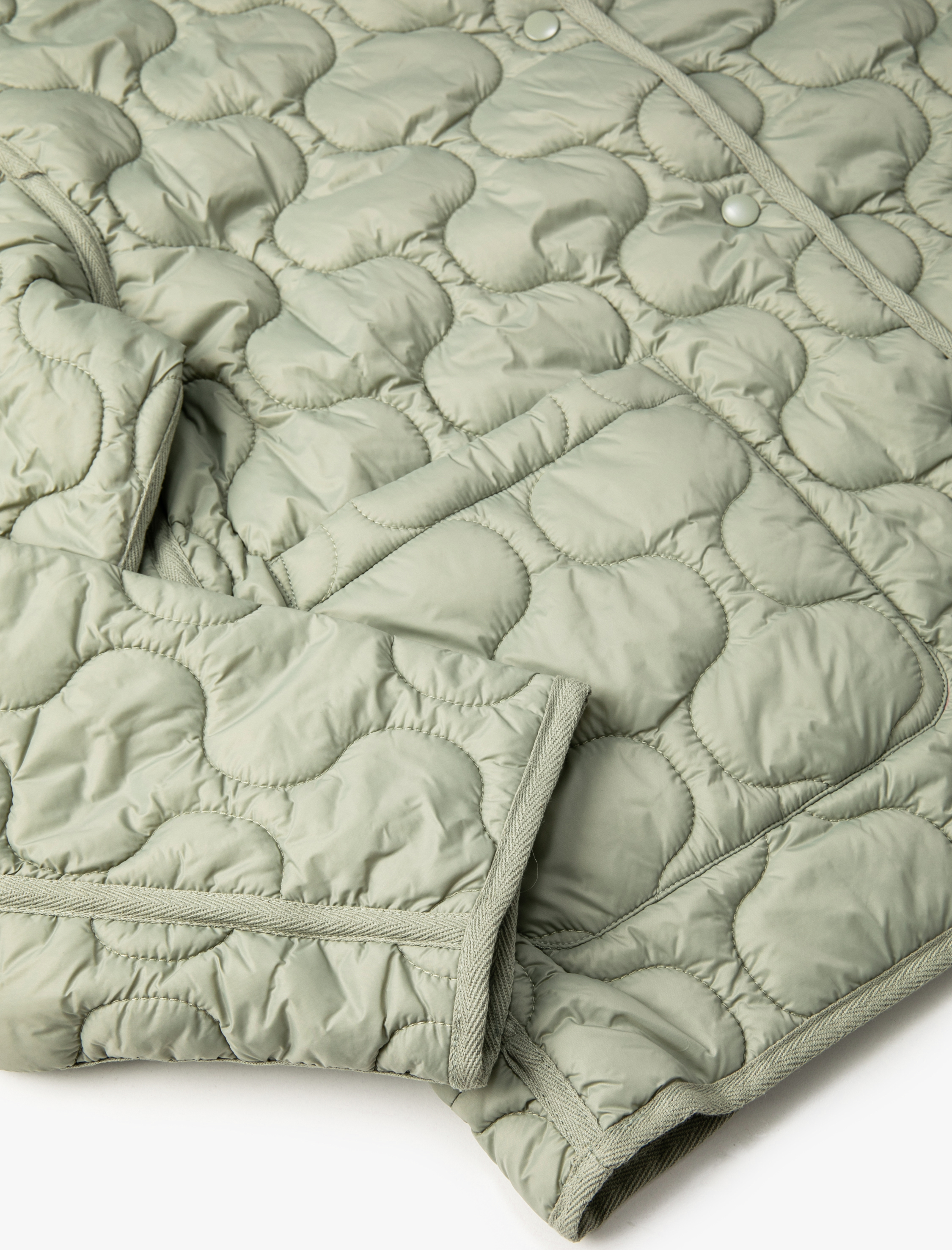   Kapitone Ceket Cep Detaylı Çıtçıt Düğmeli