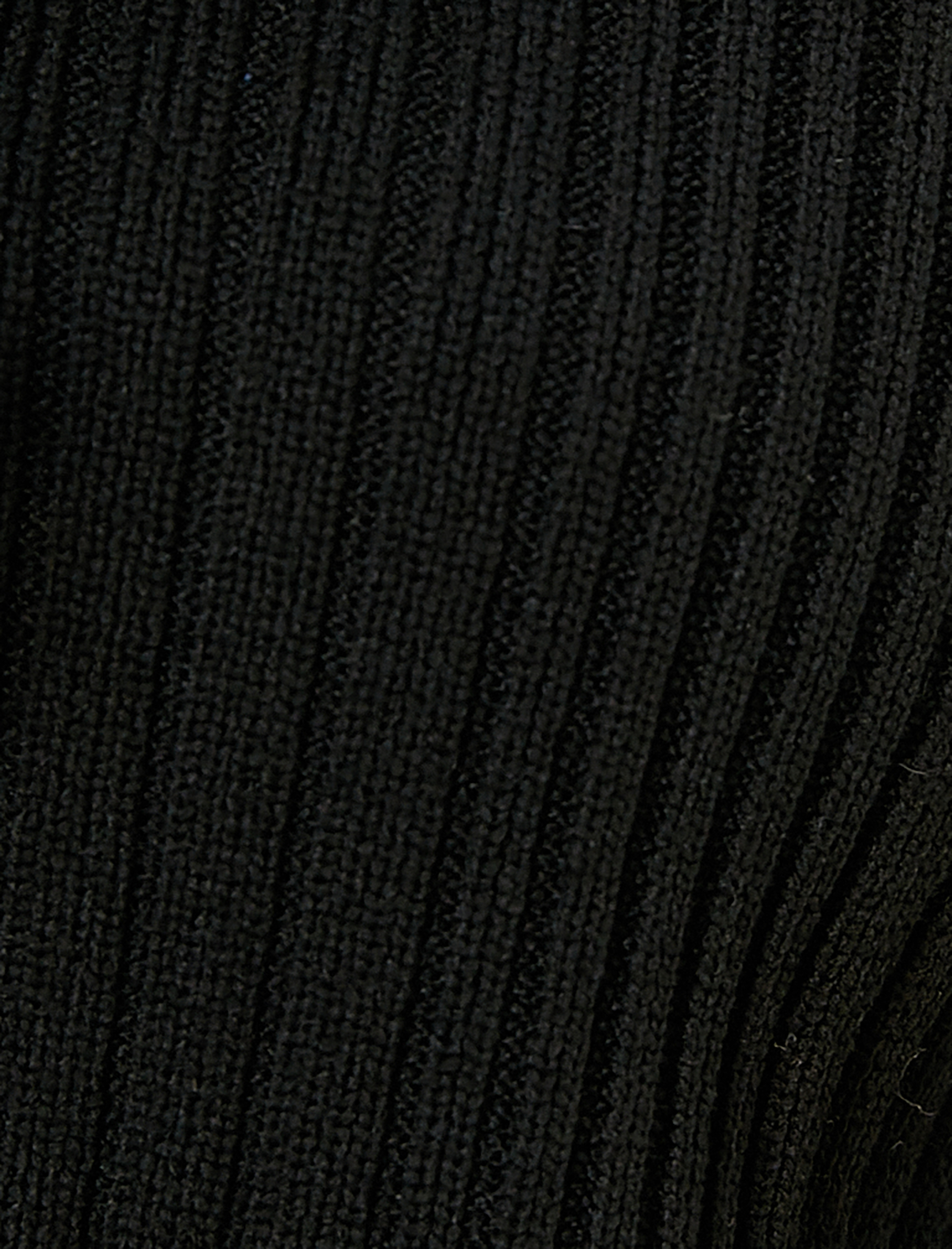   Suni Kürk Yaka Triko Hırka Önü Bağlamalı Uzun Kollu