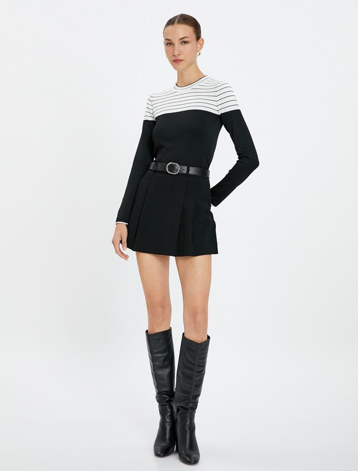  Triko Kazak Bisiklet Yaka Uzun Kollu