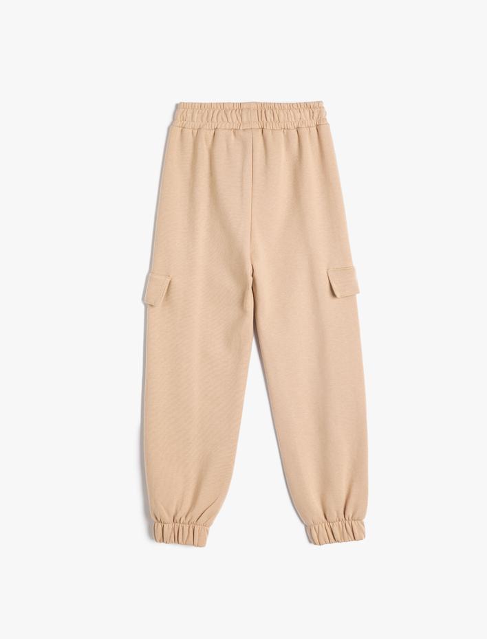 Kız Çocuk Basic Jogger Eşofman Altı Beli Bağlamalı Cepli