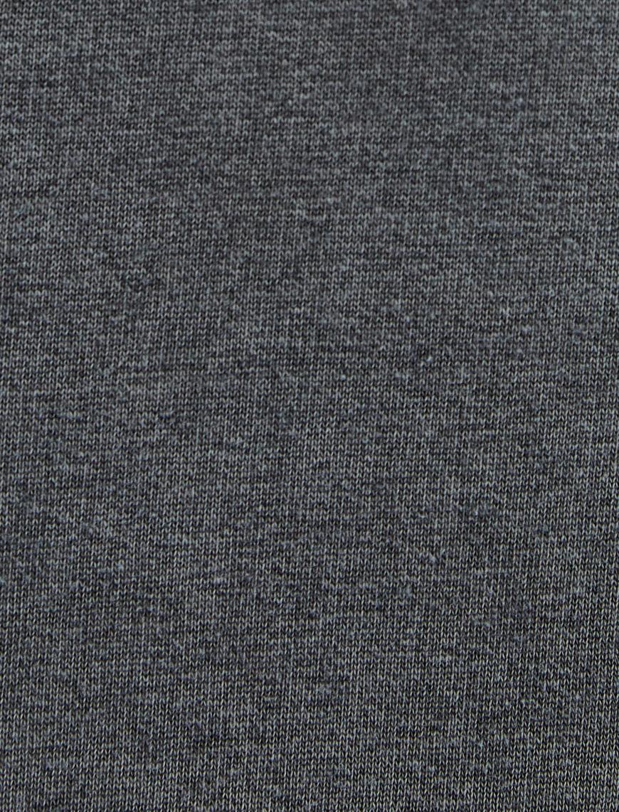   Kapşonlu Sweatshirt Şardonlu Soluk Efektli Rahat Kesim Kanguru Cepli