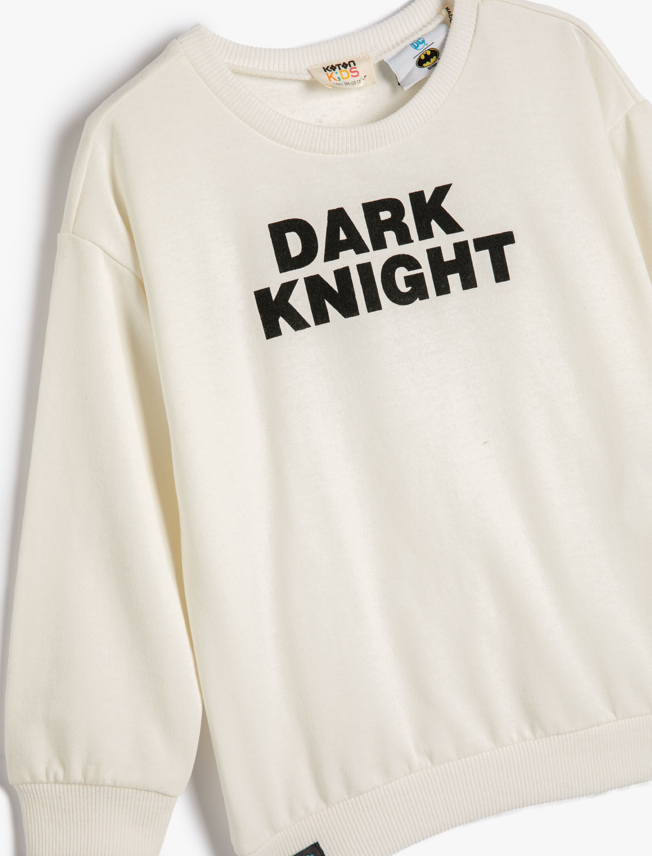 Erkek Çocuk Batman Sweatshirt Lisanslı Uzun Kollu Şardonlu Bisiklet Yaka
