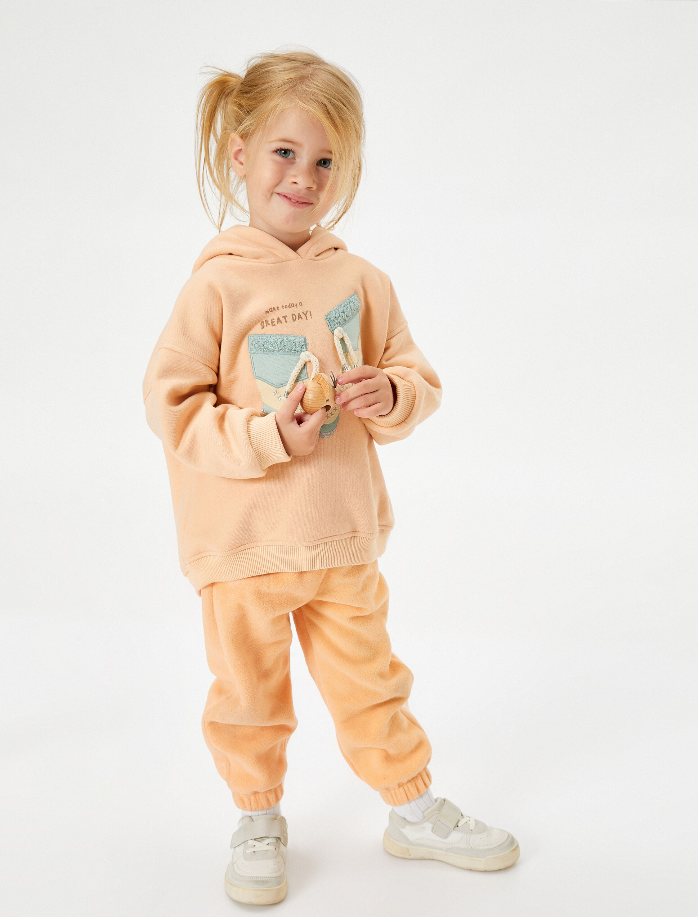  Kız Bebek Basic Jogger Eşofman Altı Beli Bağlamalı Cepli