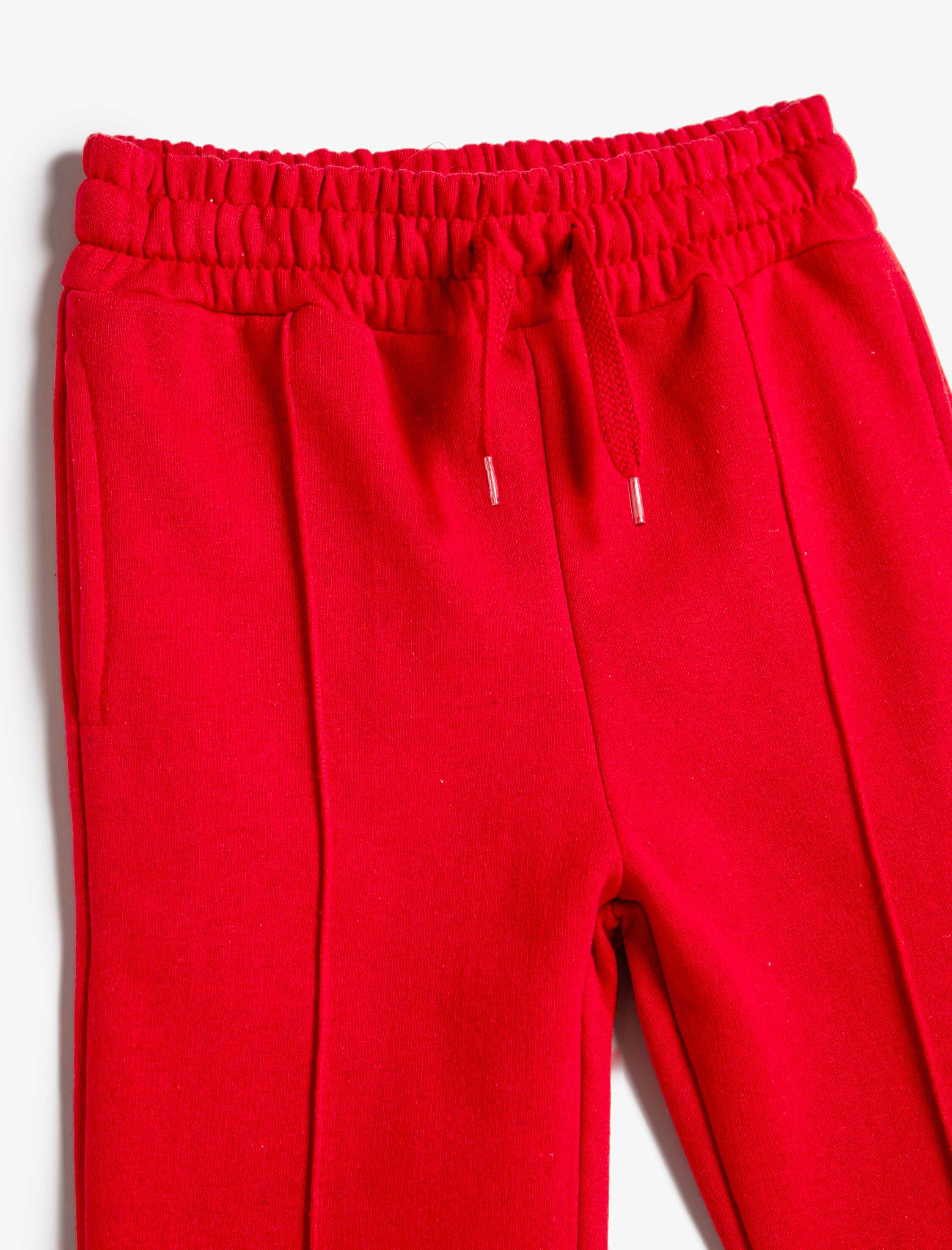  Kız Çocuk Basic Jogger Eşofman Altı Şardonlu Beli Bağlamalı Cepli