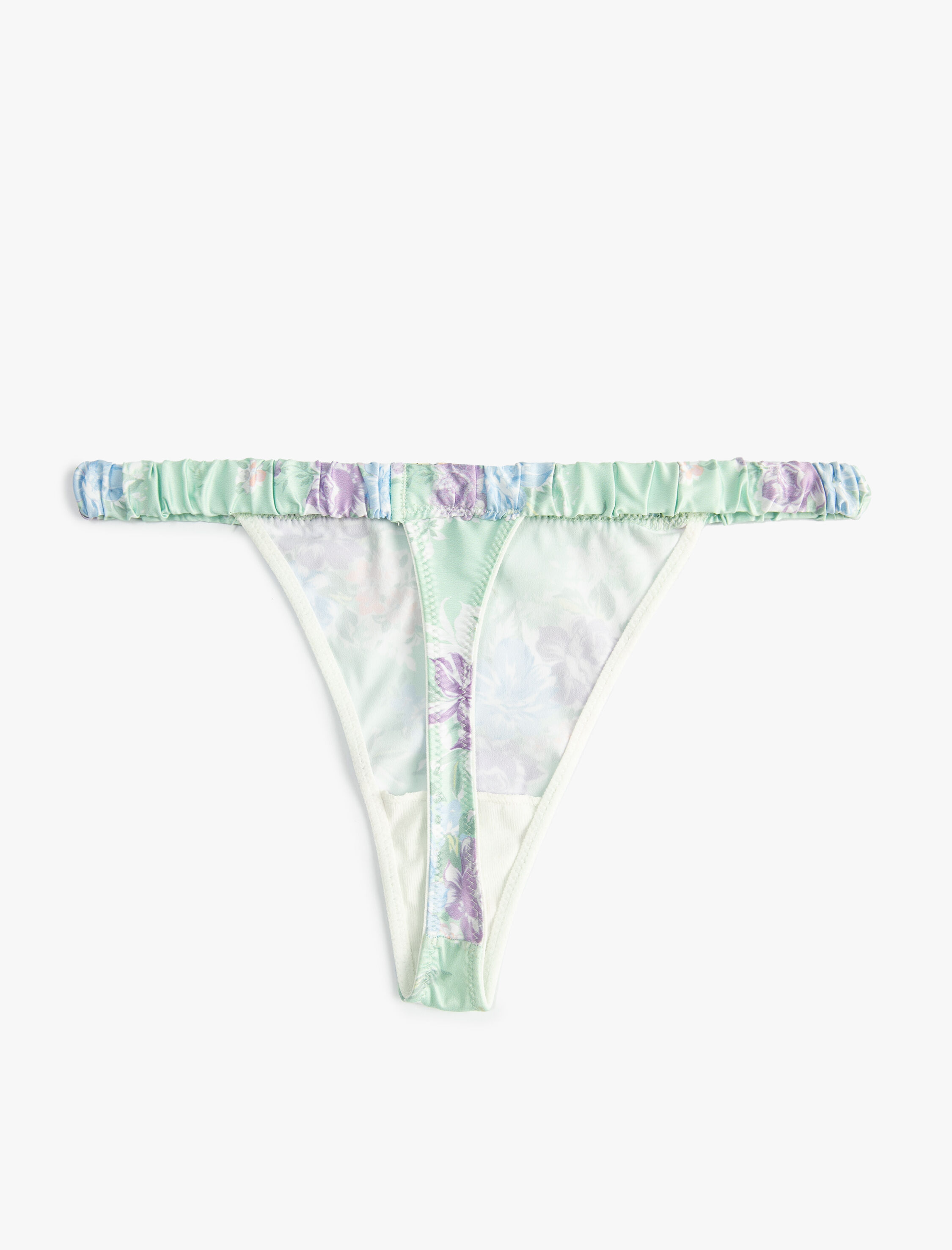   Saten String Külot Çiçekli