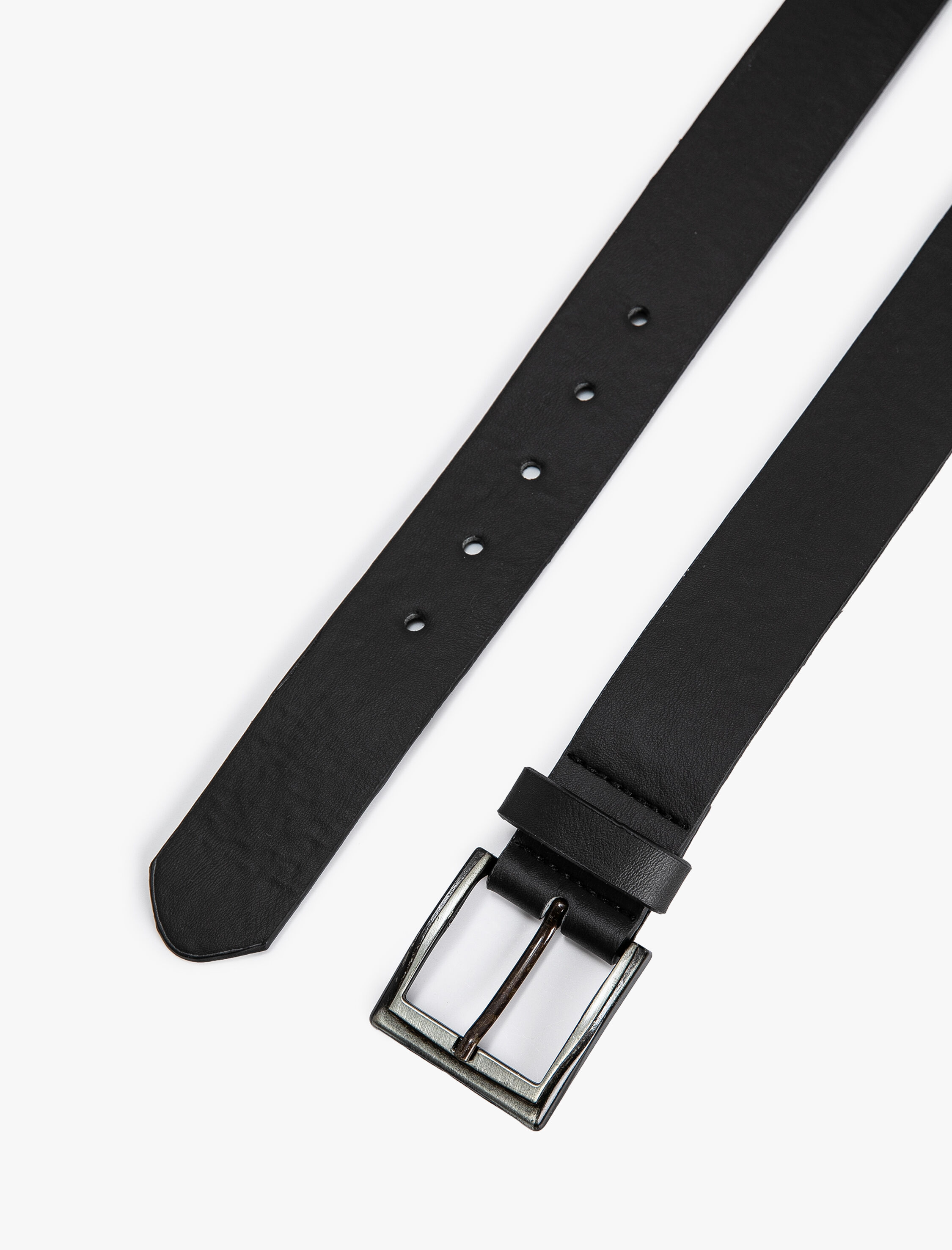  Erkek Kemer Deri Görünümlü Metal Toka Detaylı