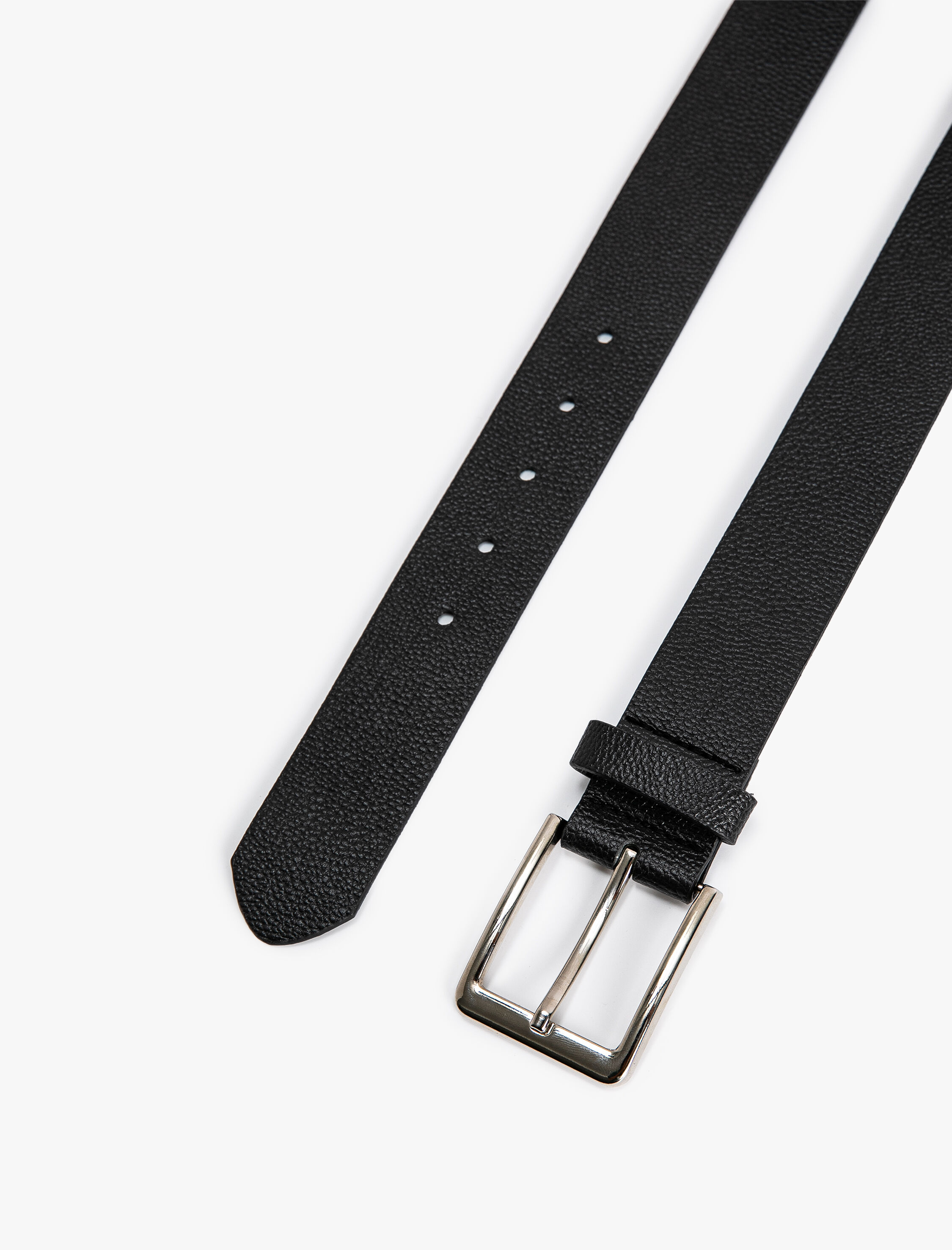  Erkek Kemer Deri Görünümlü Metal Toka Detaylı